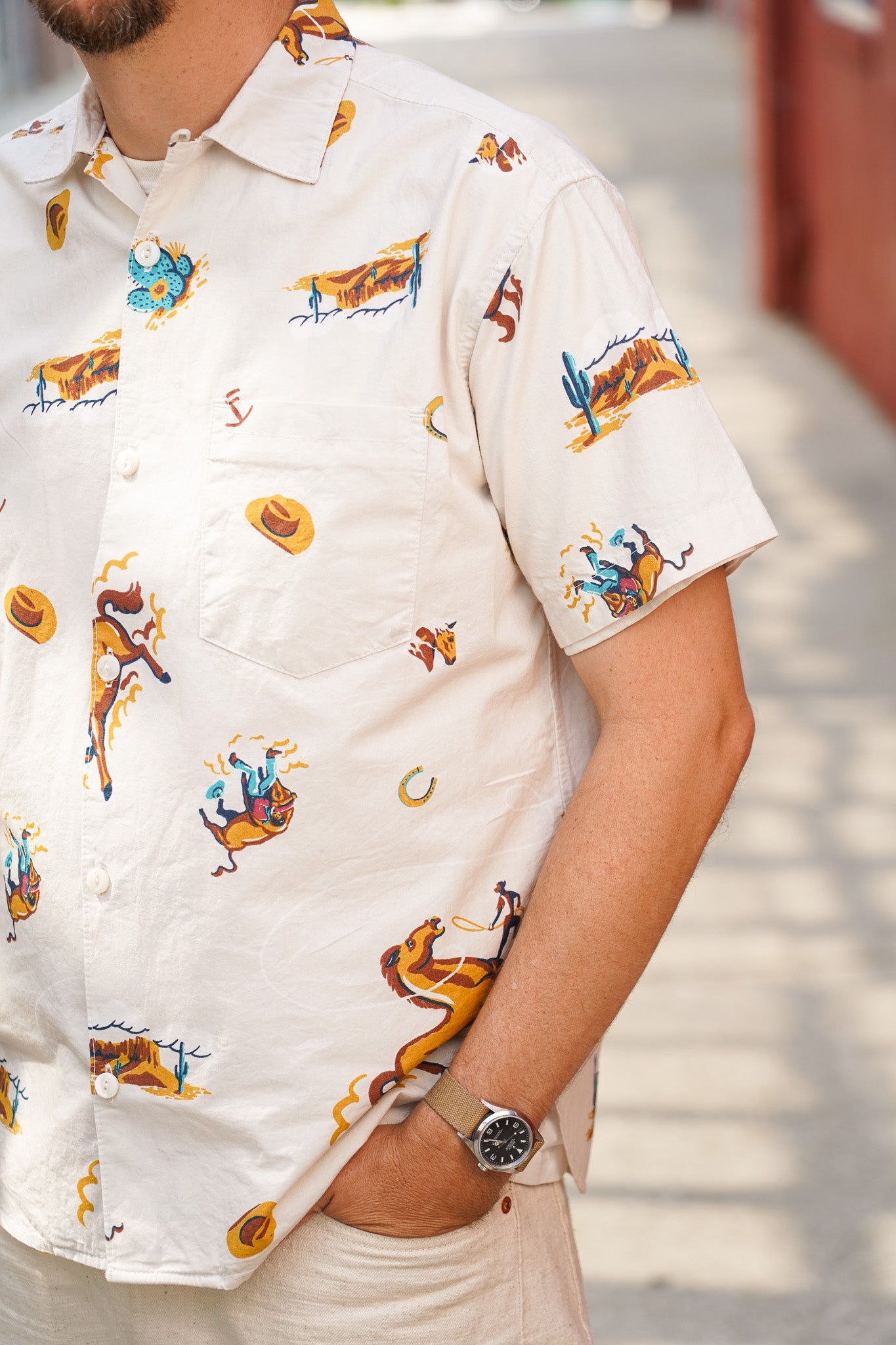 Freenote Cloth Hawaiian Cowboy Shirt - Tan