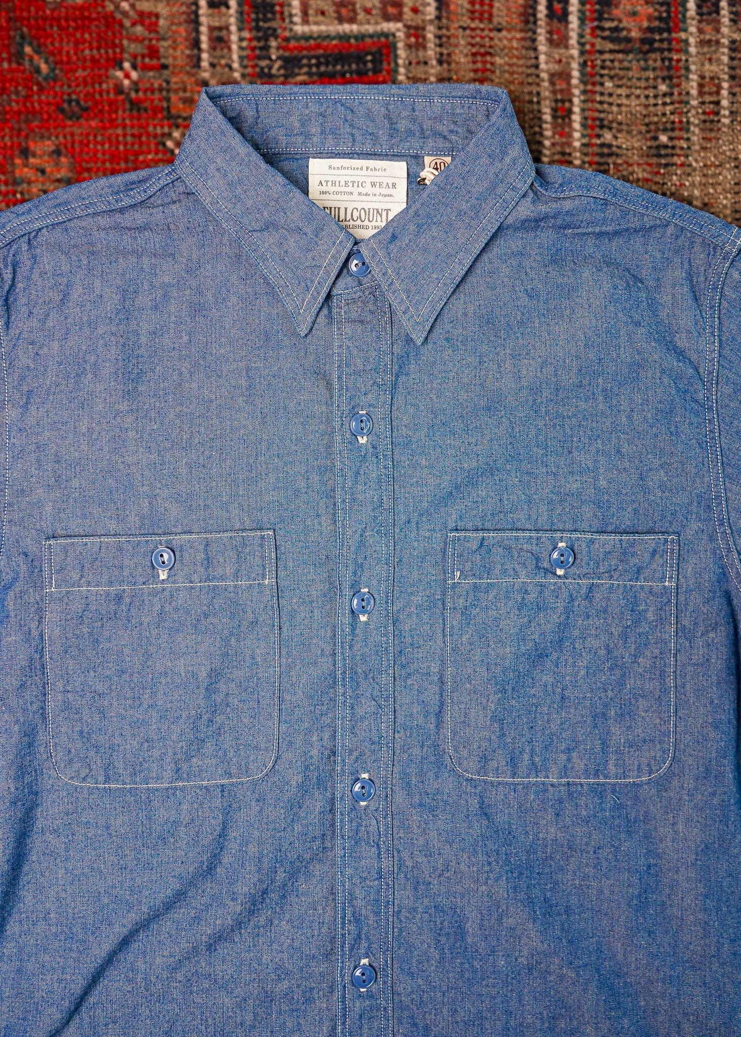 Fullcount 4810-22 5oz Chambray Shirt - Blue