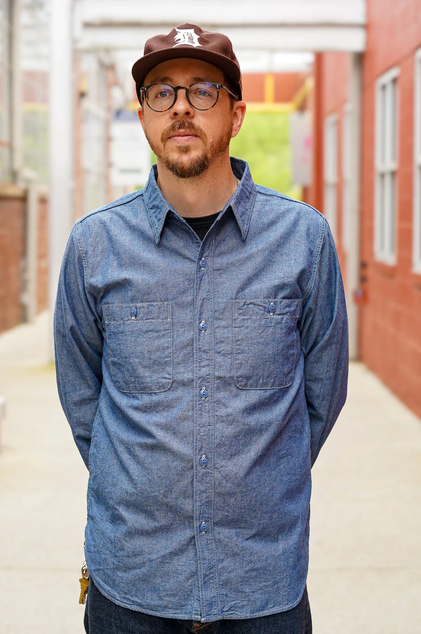 Fullcount 4810-22 5oz Chambray Shirt - Blue