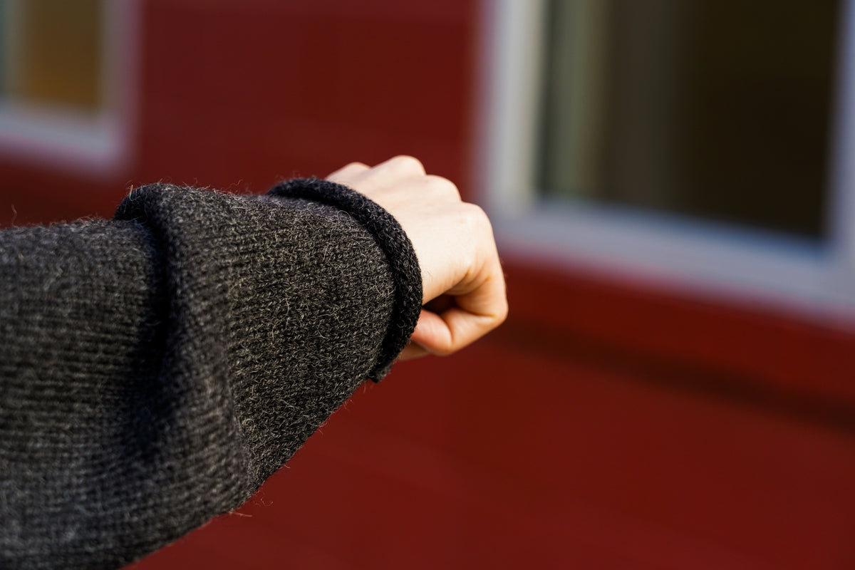 3sixteen Roll Neck Sweater - Charcoal Baby Alpaca