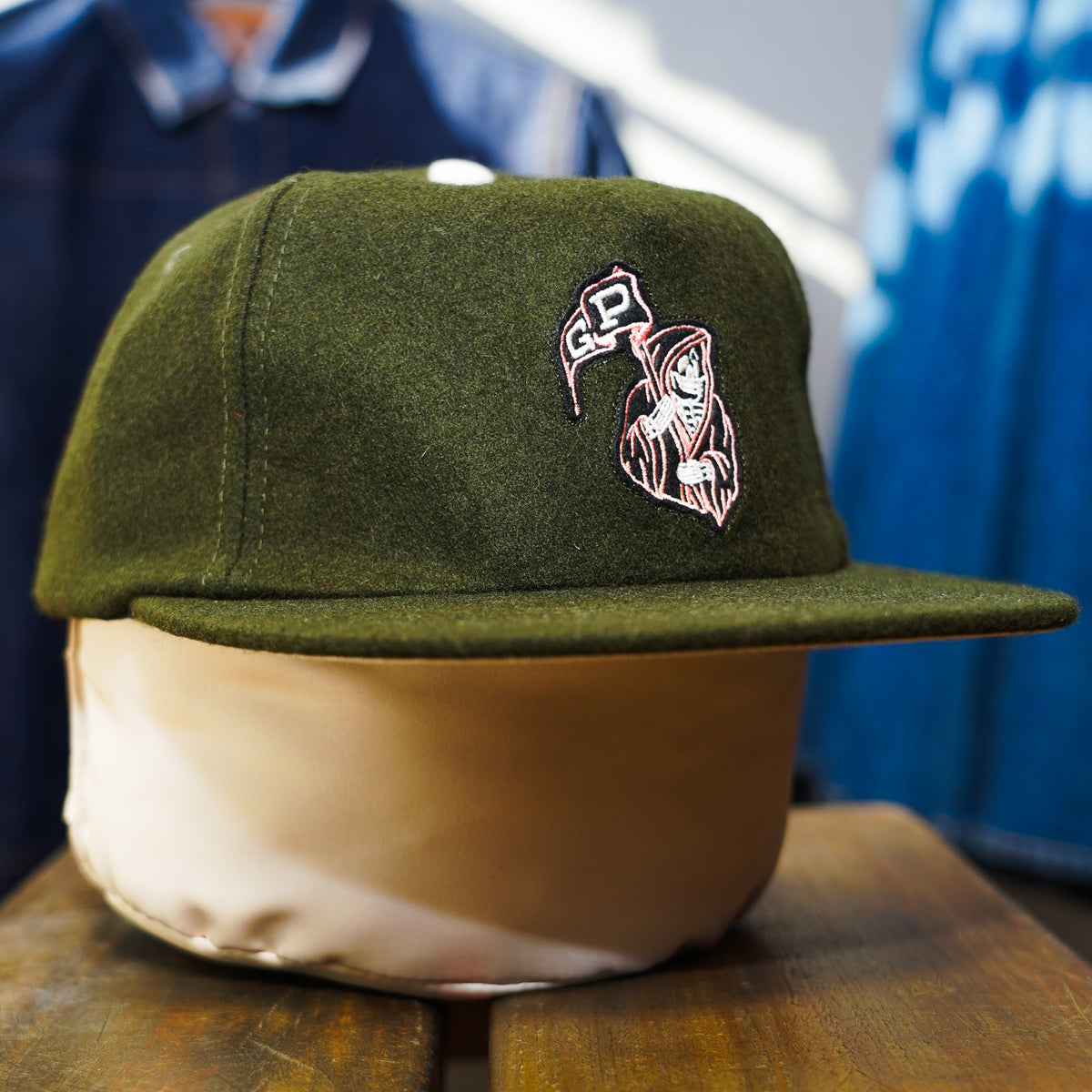 Guilty Party Embroidered Hat - Dark Green Melton