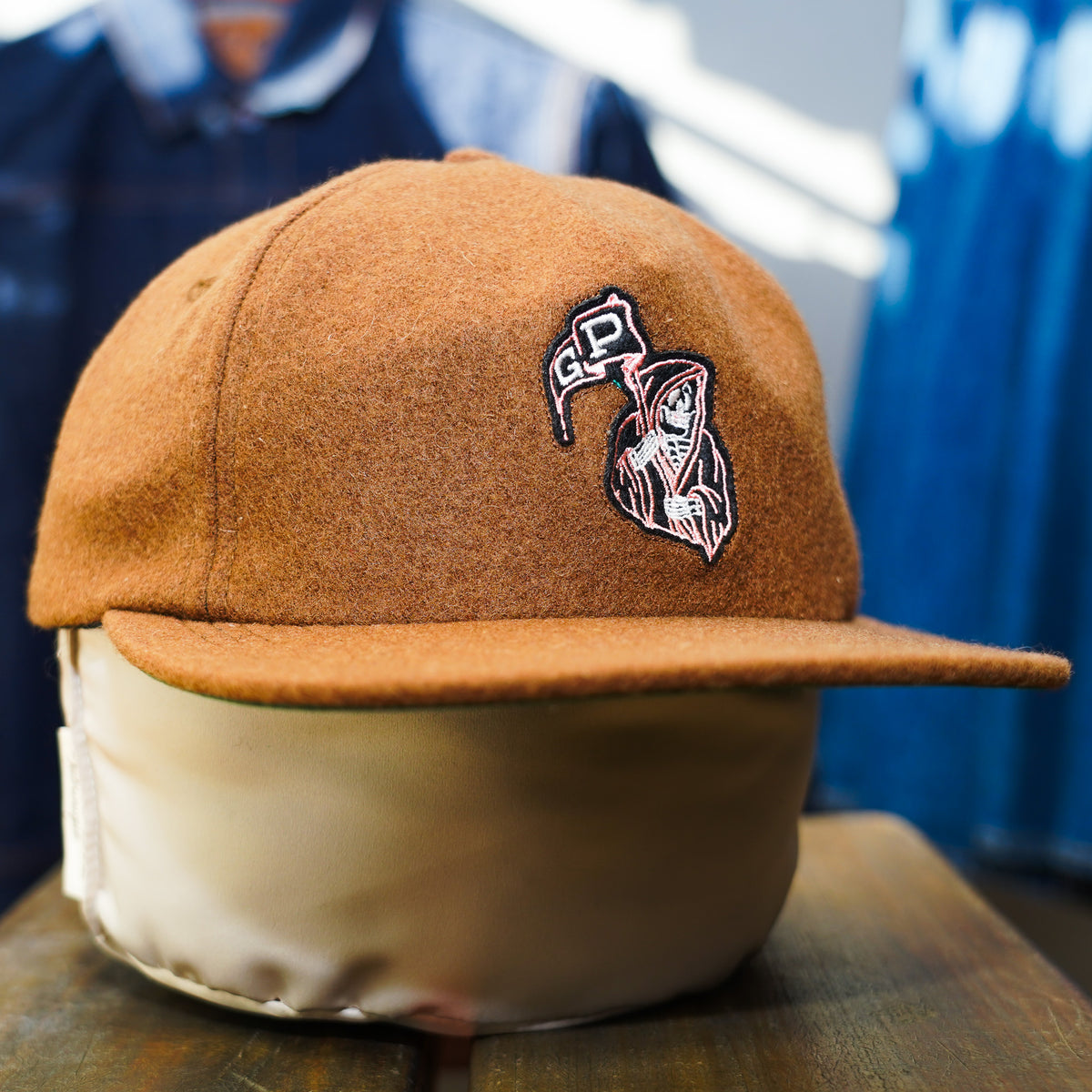 Guilty Party Embroidered Hat - Brown Melton