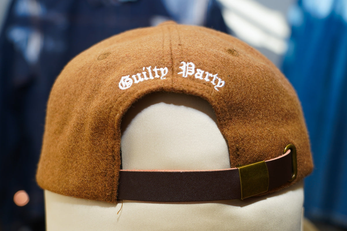 Guilty Party Embroidered Hat - Brown Melton