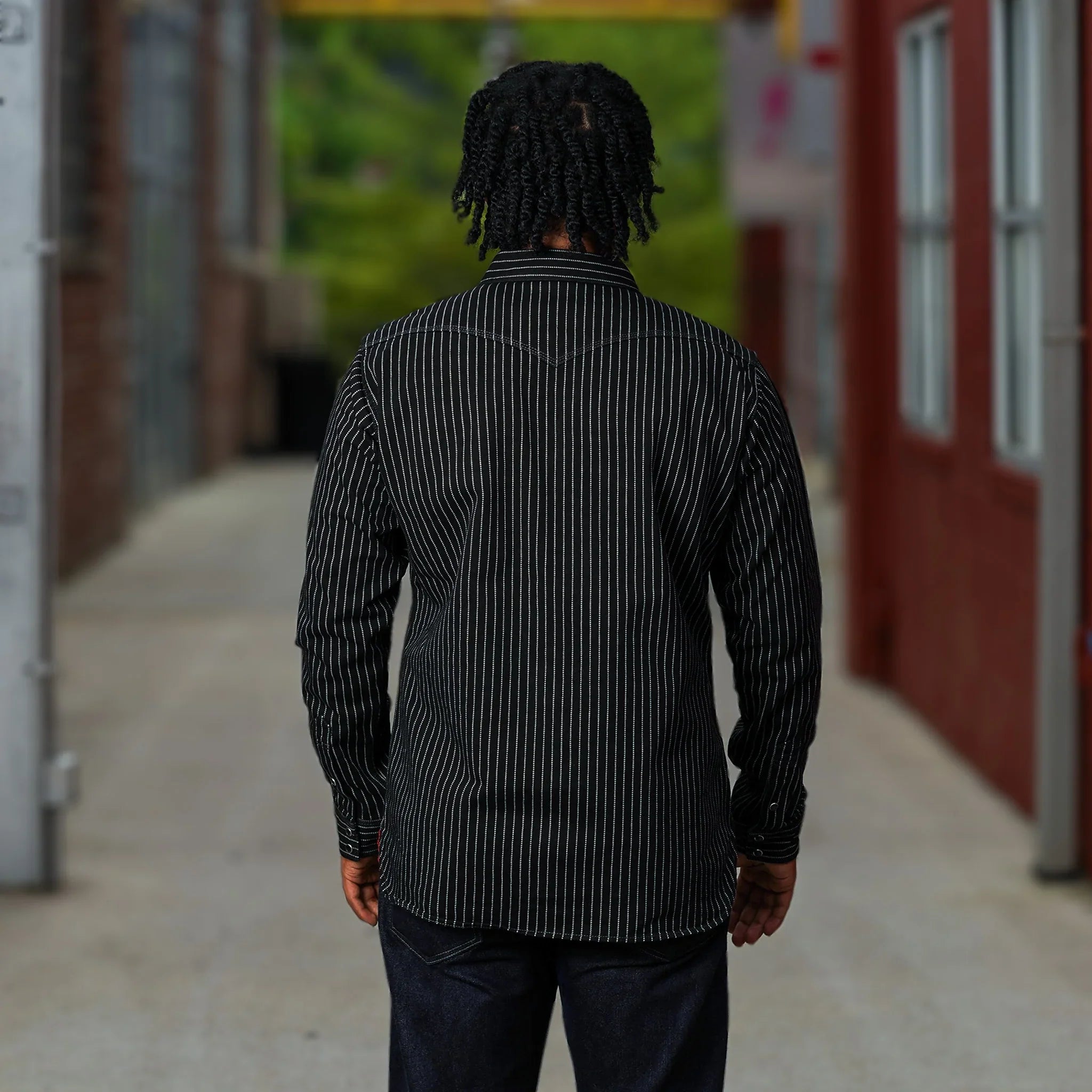 Iron Heart IHSH-62-BLK 12oz Wabash Western Shirt - Black