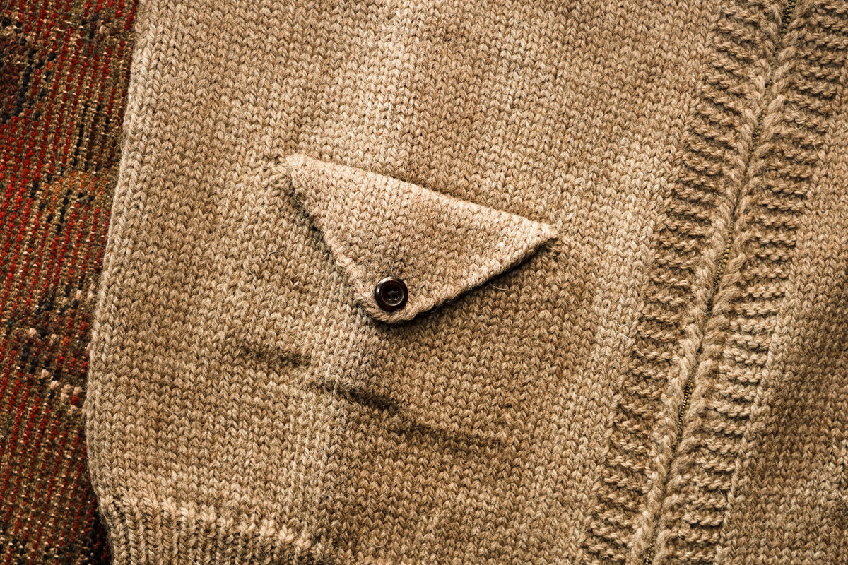 Wythe Zip Shawl Cardigan - Taupe