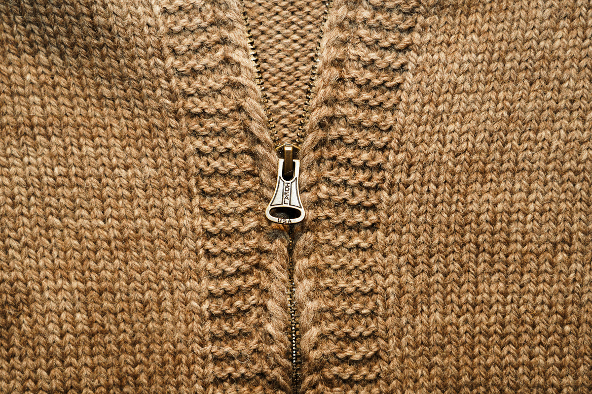 Wythe Zip Shawl Cardigan - Taupe