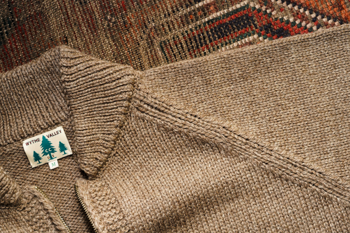 Wythe Zip Shawl Cardigan - Taupe