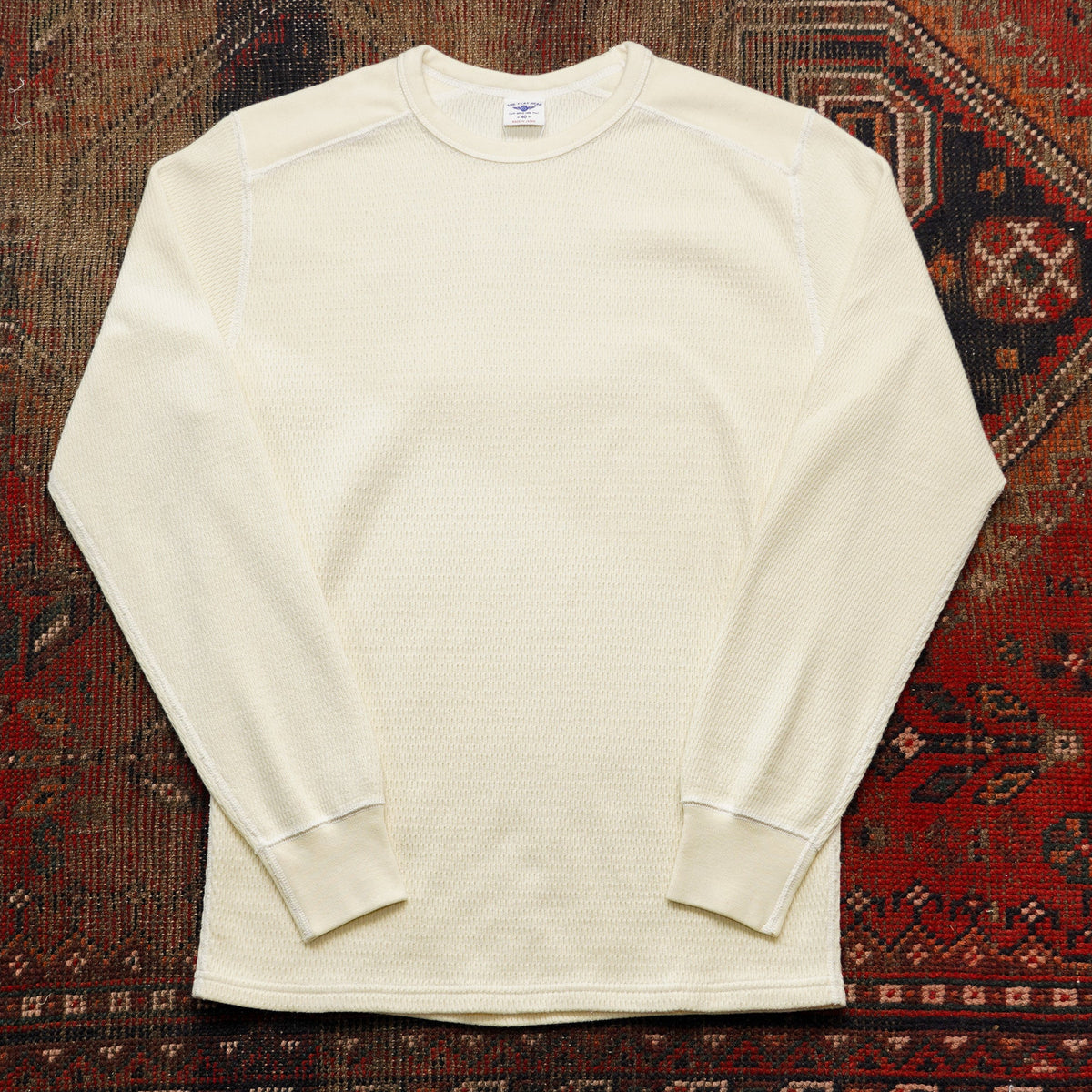 The Flat Head Heavy Thermal Longsleeve Shirt - Ivory