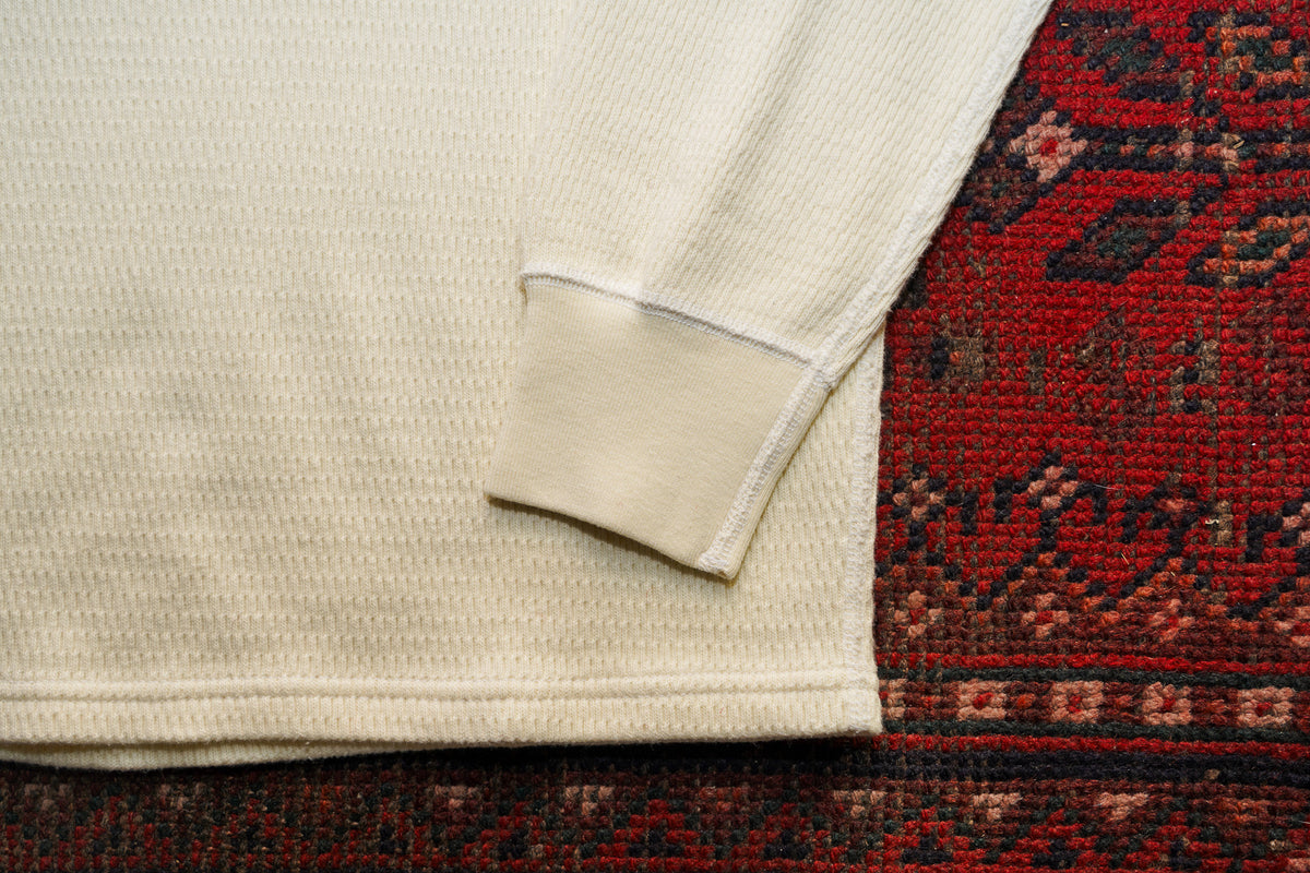 The Flat Head Heavy Thermal Longsleeve Shirt - Ivory