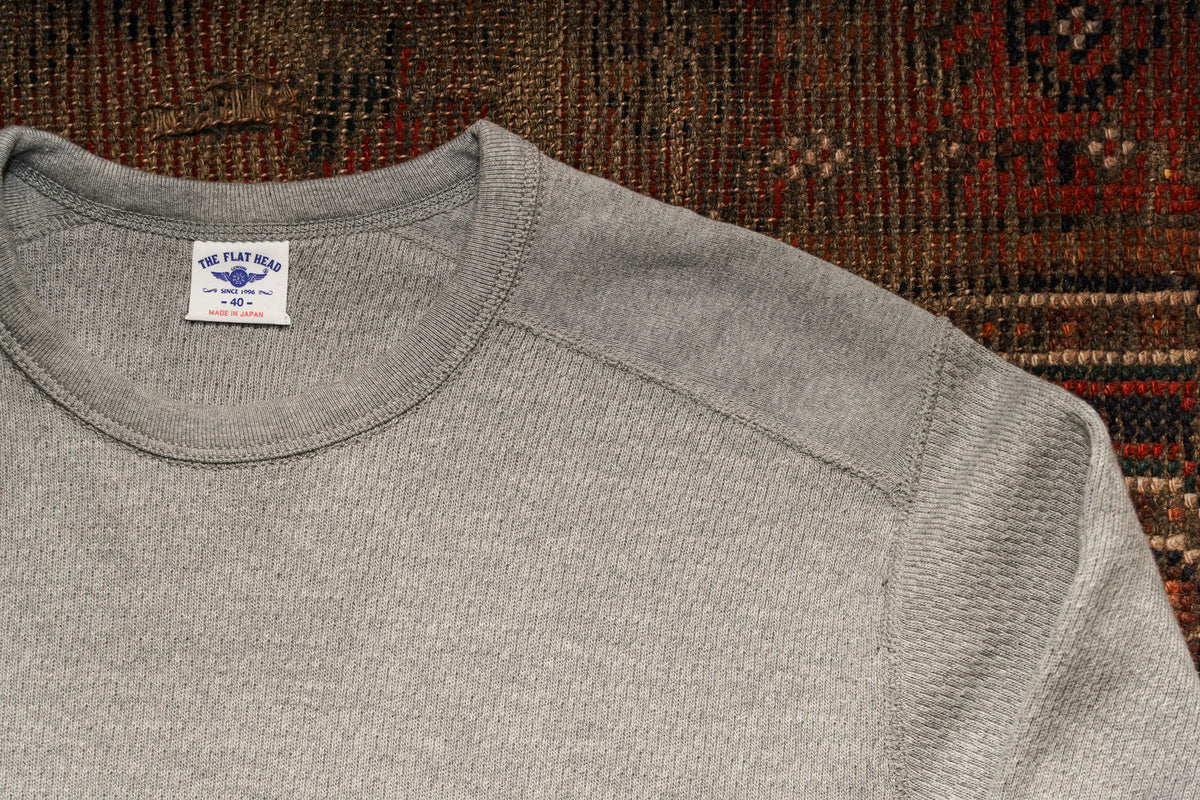 The Flat Head Heavy Thermal Longsleeve Shirt - Grey