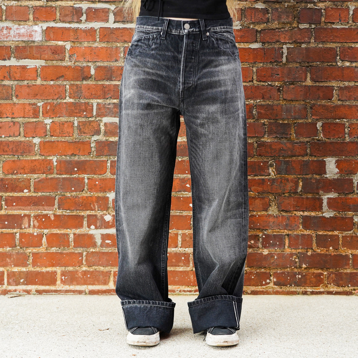 Brain Dead Type 00 13.2oz Selvedge Denim - Washed Black