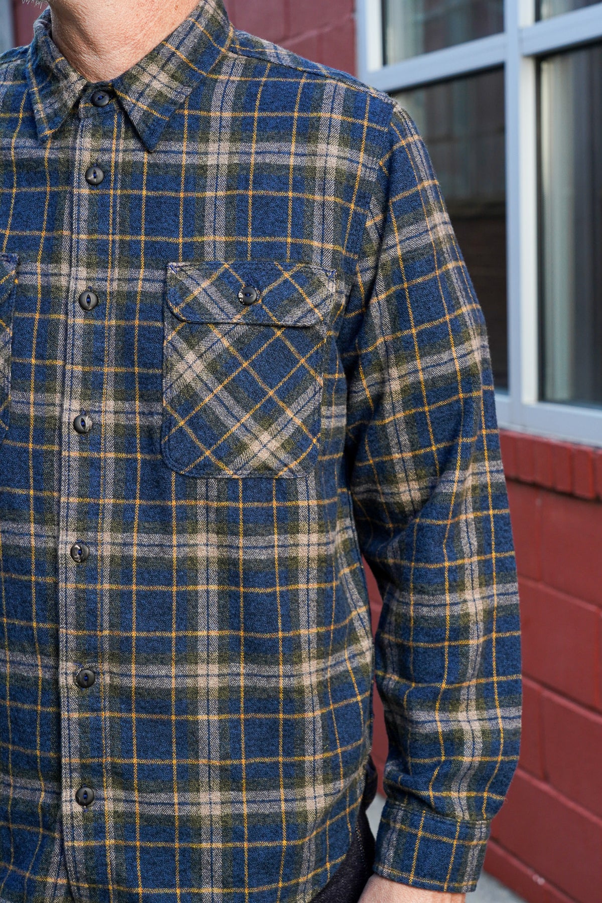 Freenote Cloth Jepson Flannel Shirt - River Blue Plaid
