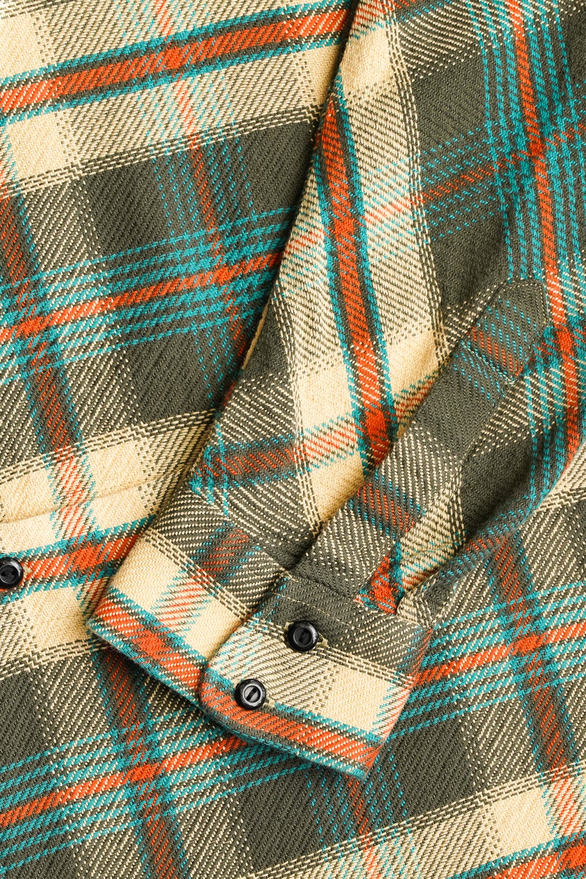Indigofera Bryson Prima Flannel Check Flannel - Charcoal/Beige/Turquoise/Rust