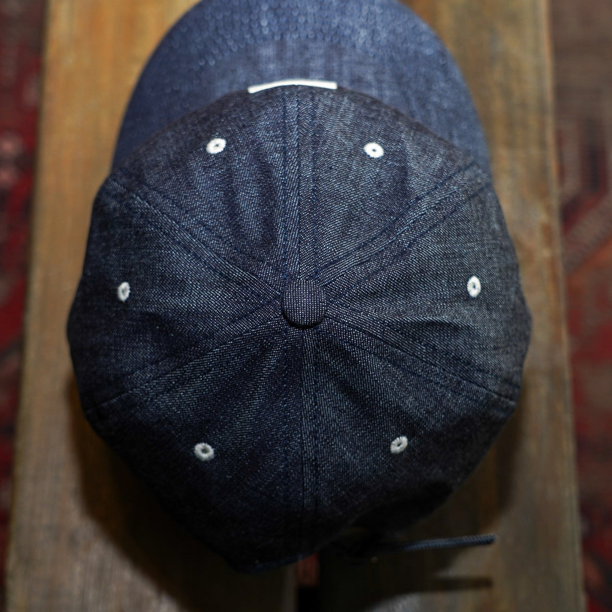 Fullcount 6843 6 Panel Denim "F" Baseball Cap - Indigo Blue