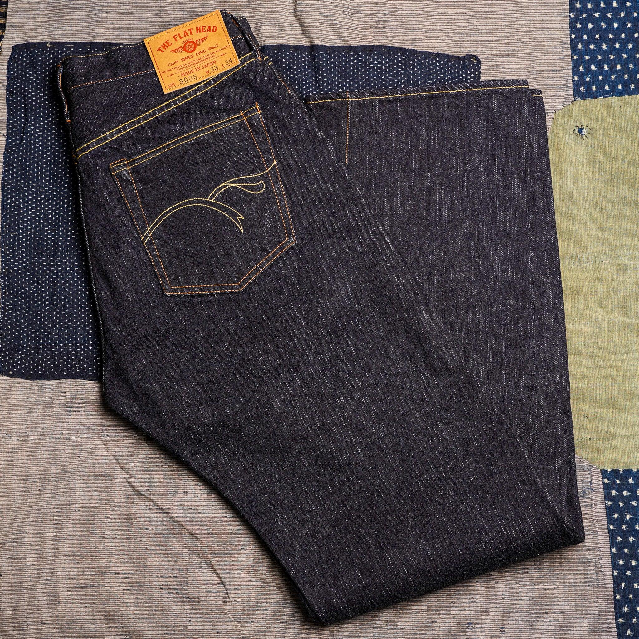 The Flat Head FN-3005 14.5oz Straight Selvedge Denim - Indigo