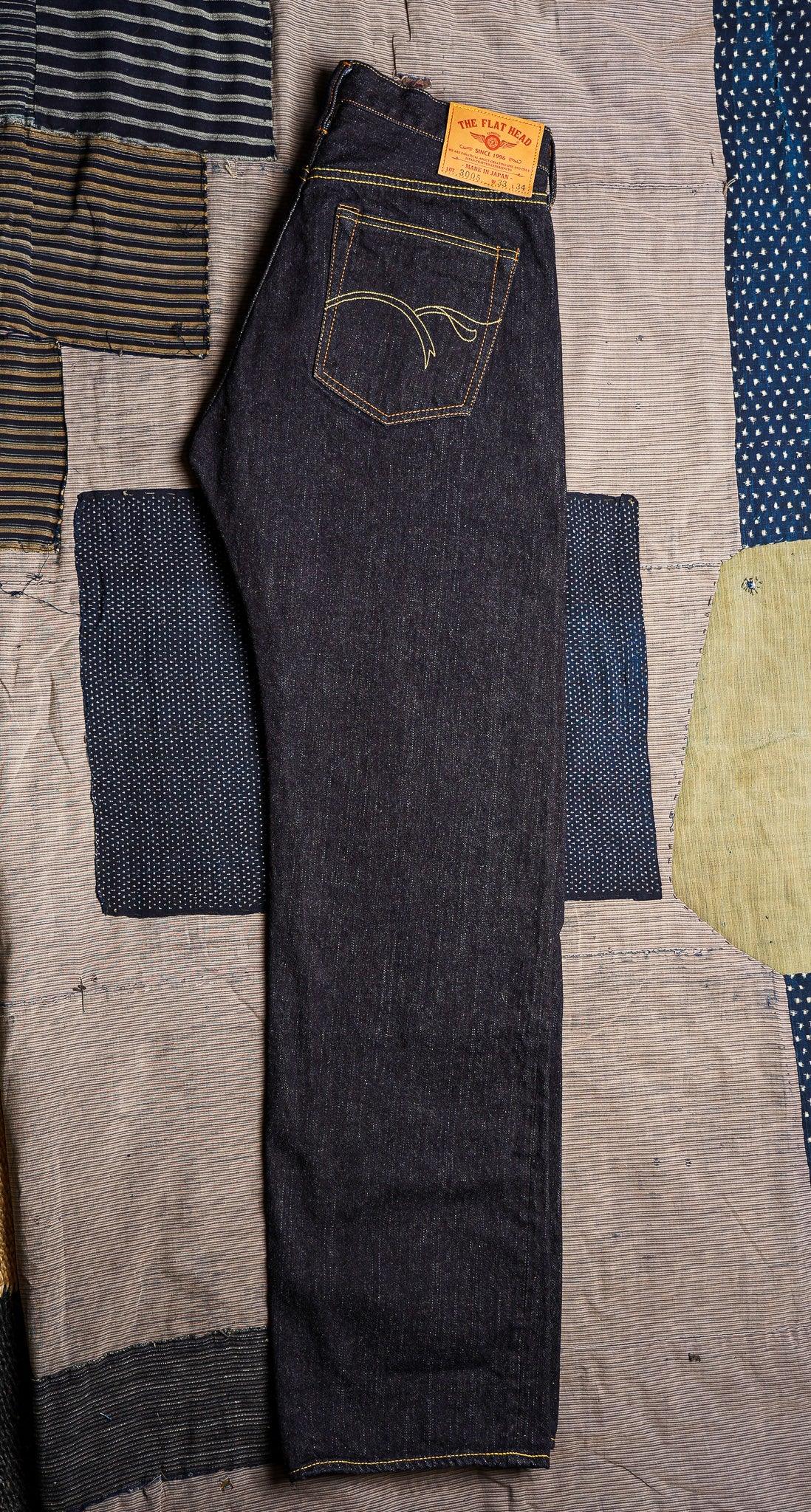 The Flat Head FN-3005 14.5oz Straight Selvedge Denim - Indigo