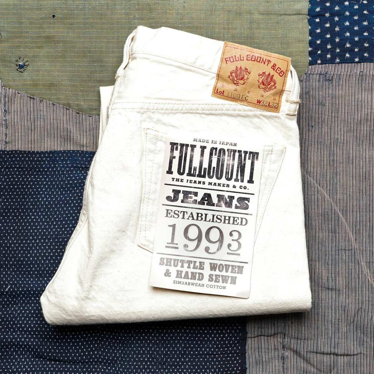 Fullcount 1108EC - Ecru Selvedge Slim Straight – Guilty Party