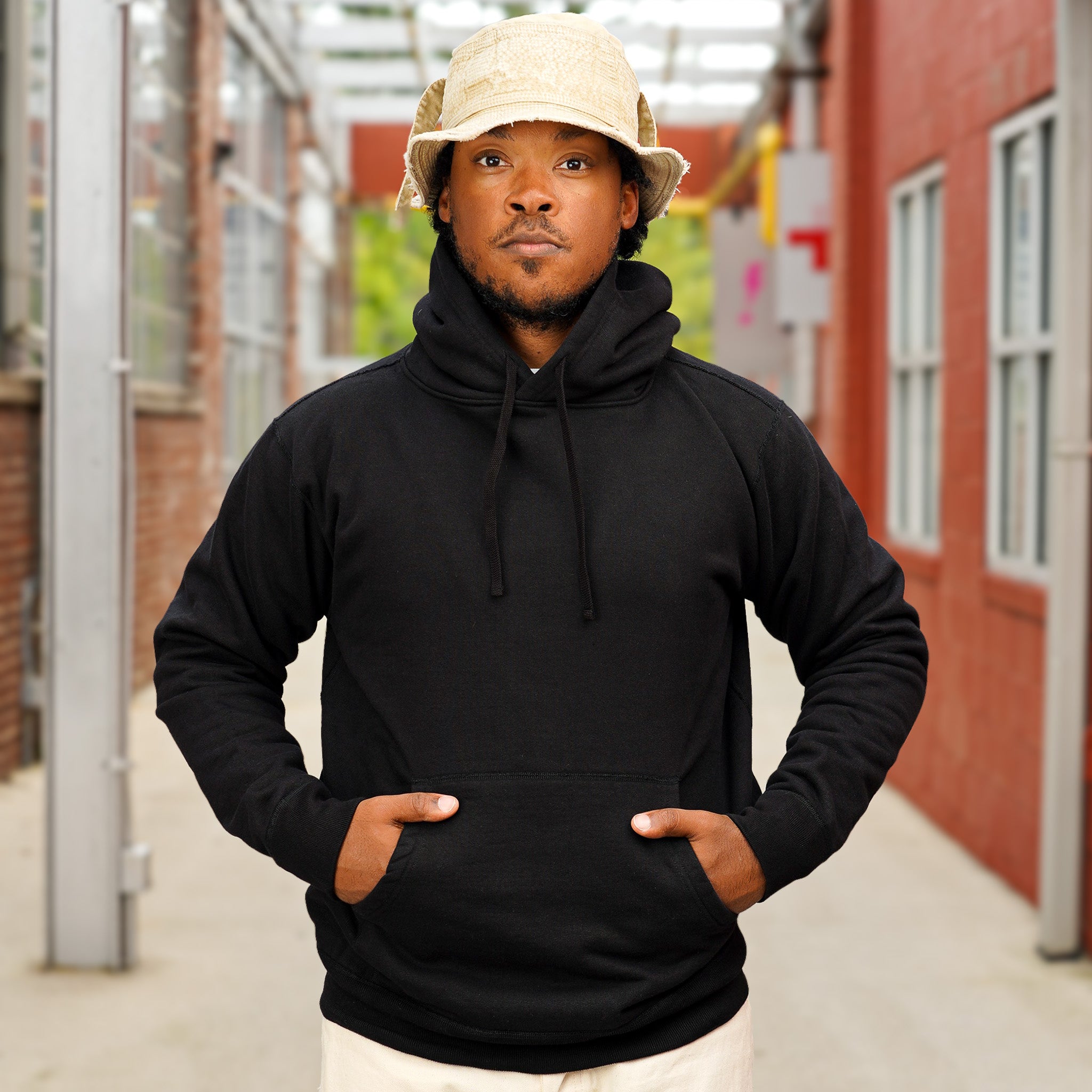 Iron Heart IHSW-49-BLK 14oz Ultra Heavyweight Loopwheel Cotton Hoodie – Black