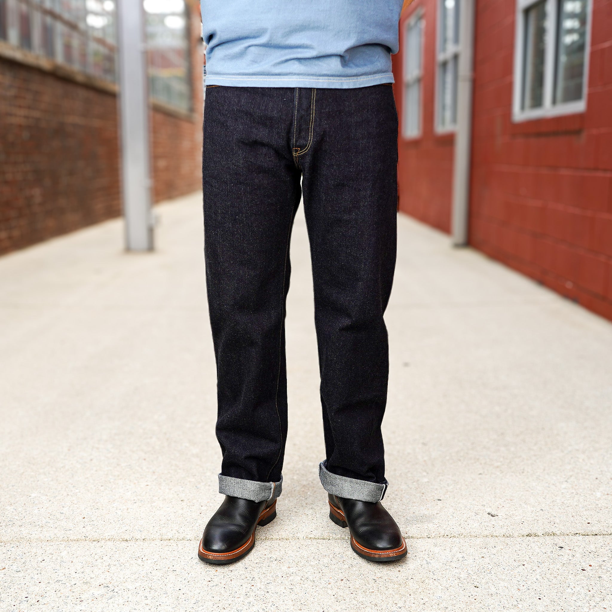 The Flat Head FN-3005 14.5oz Straight Selvedge Denim - Indigo
