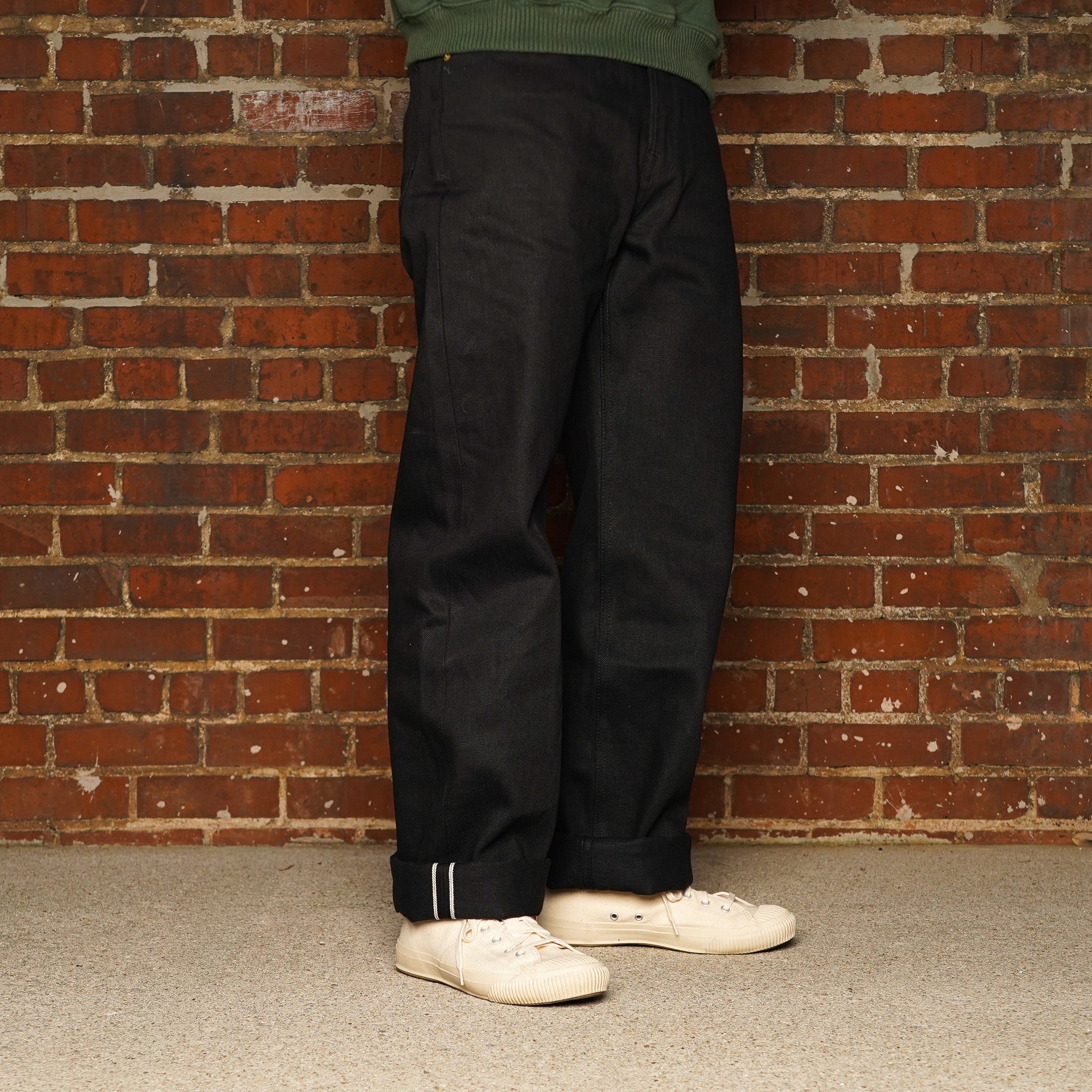 Freenote Cloth Modesto Wide Leg - 15.75oz Black/Black Selvedge Denim