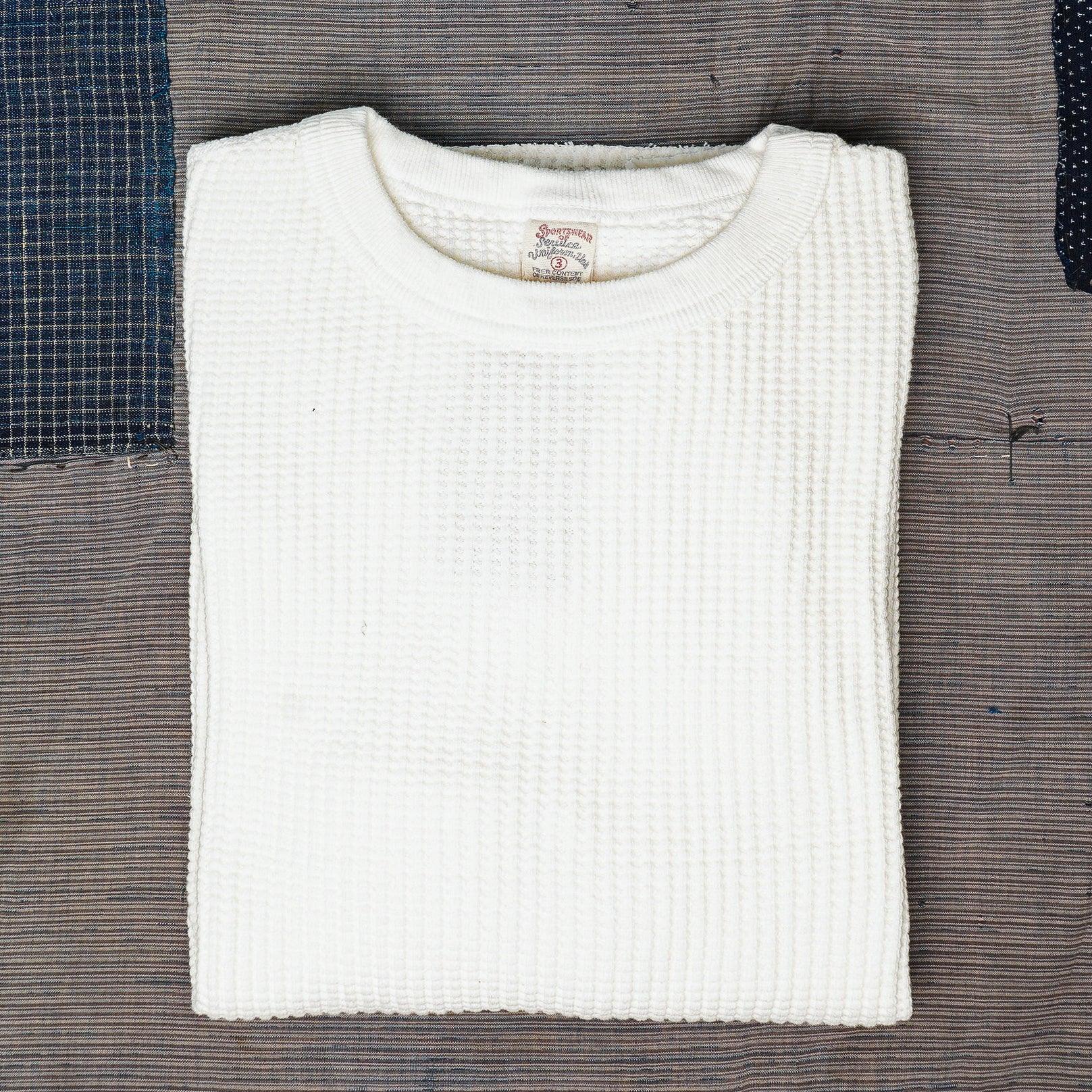 UES Big Waffle Thermal Shirt - Off White