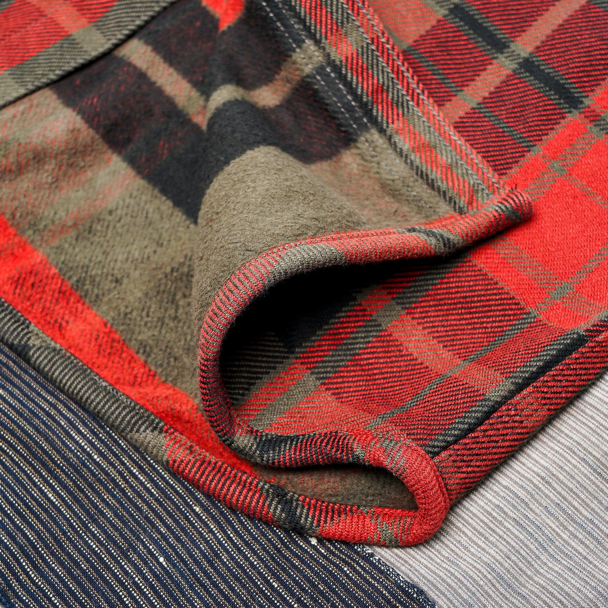 UES Extra Heavy Flannel Shirt - Red