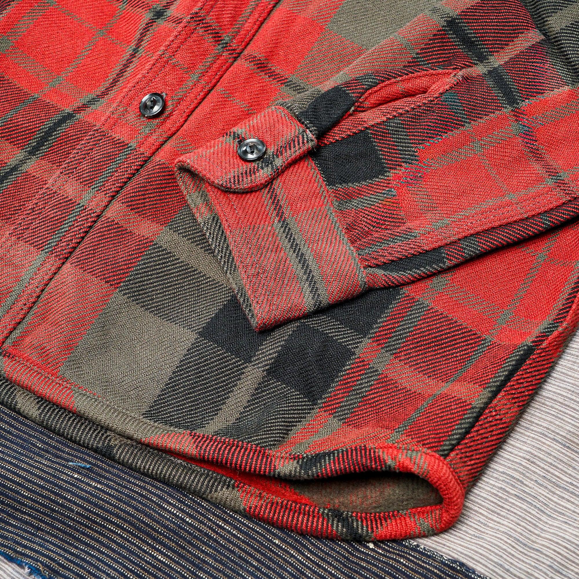 UES Extra Heavy Flannel Shirt - Red