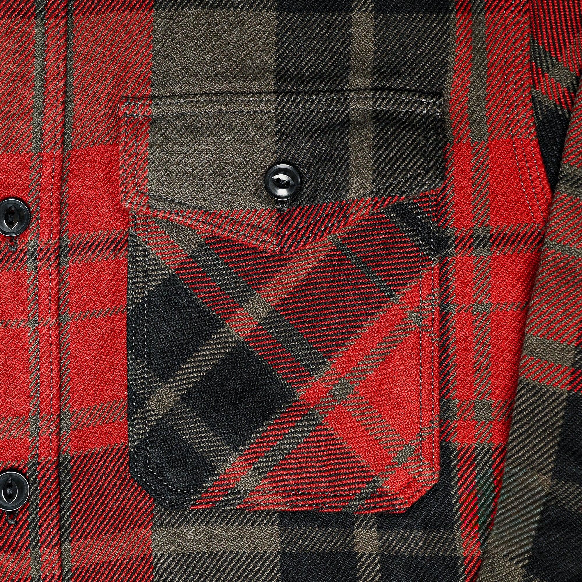 UES Extra Heavy Flannel Shirt - Red