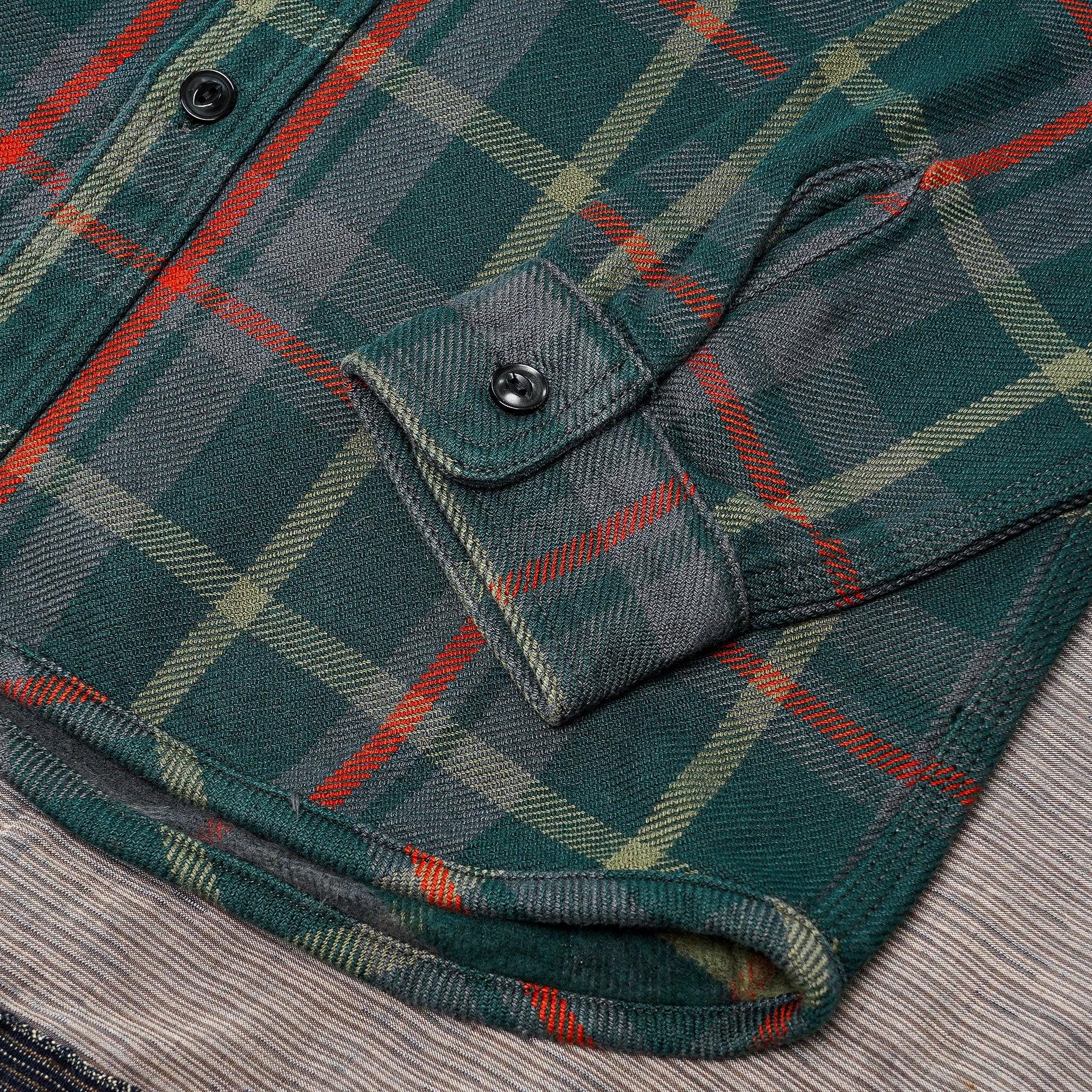 UES Extra Heavy Flannel Shirt - Green