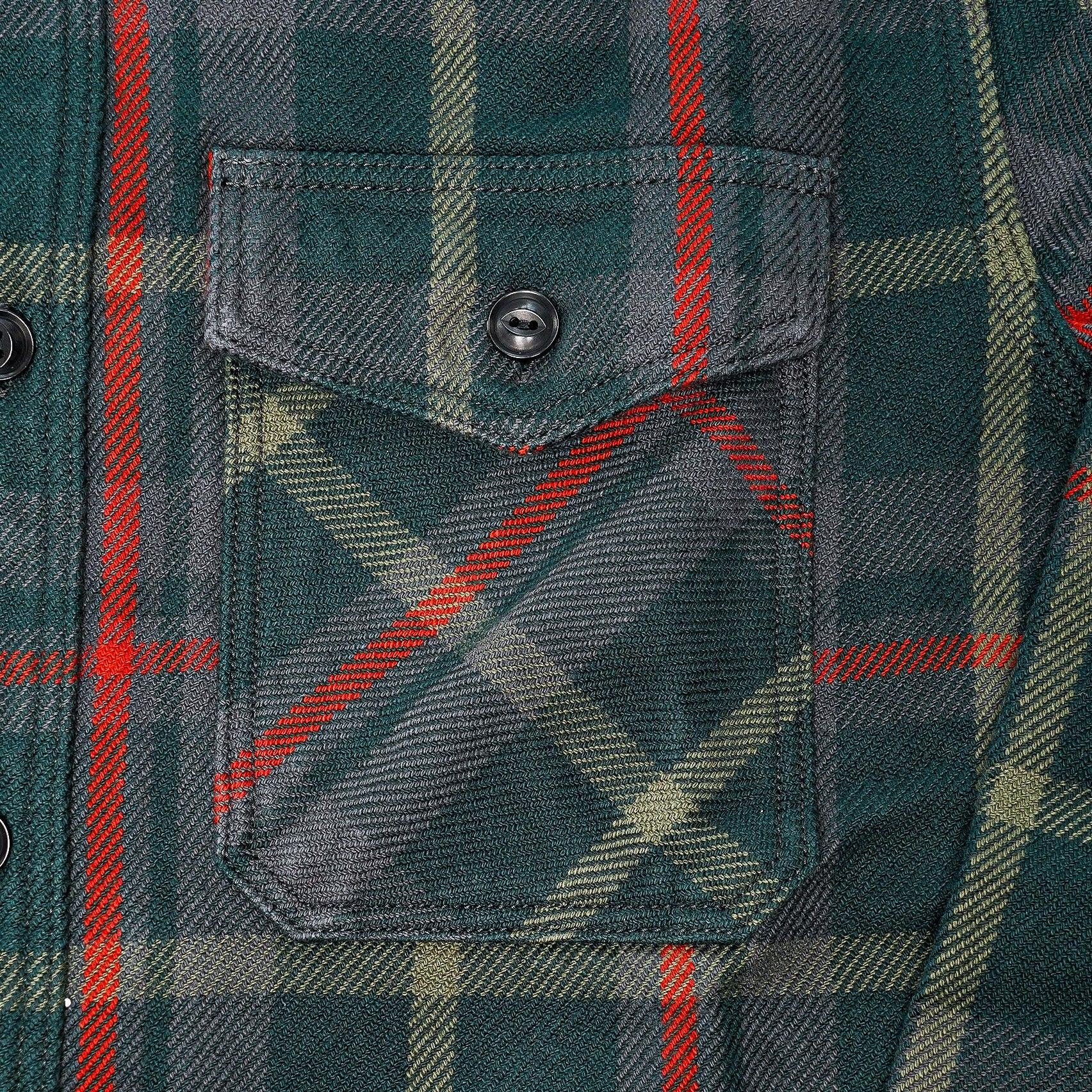 UES Extra Heavy Flannel Shirt - Green