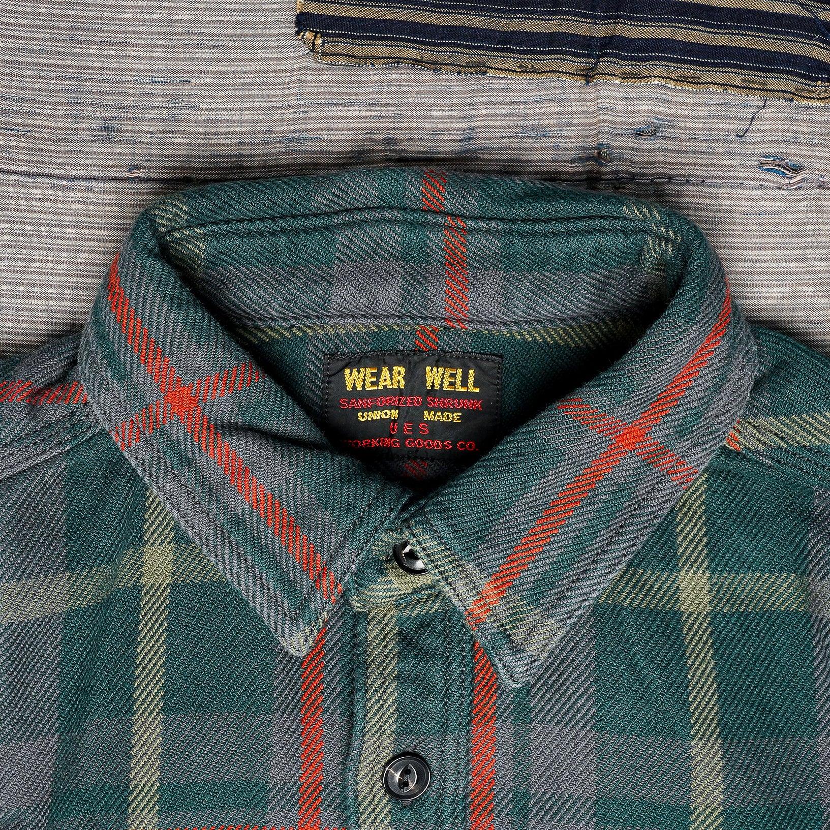 UES Extra Heavy Flannel Shirt - Green
