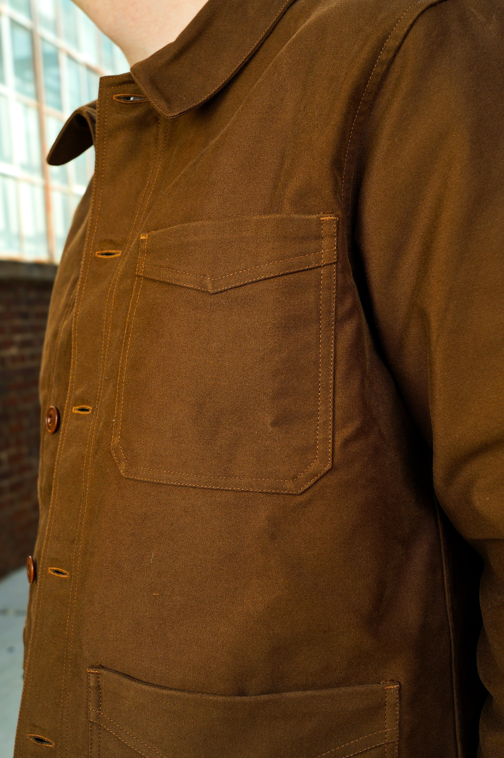 3sixteen French Work Jacket - Brown Moleskin