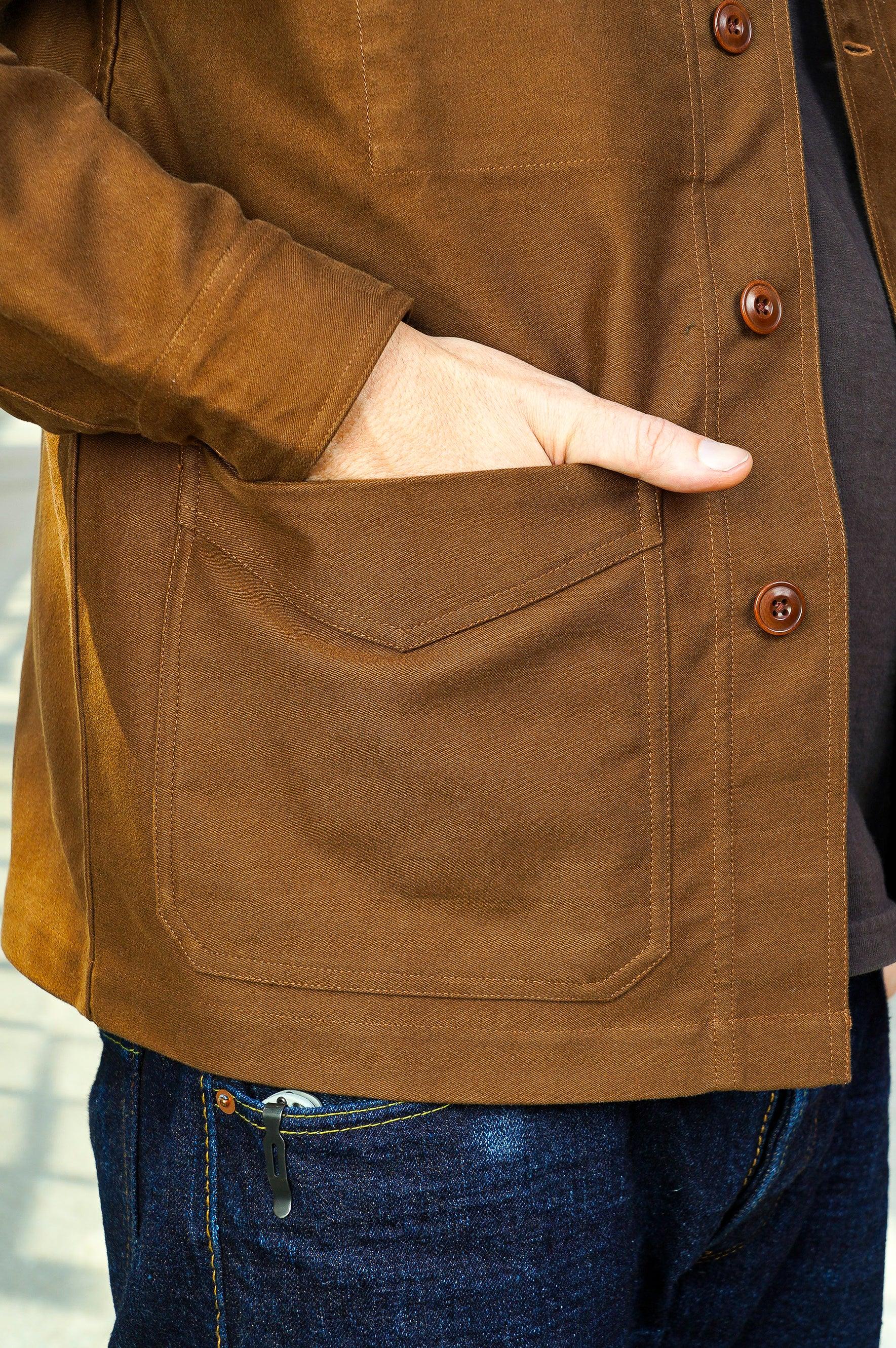 3sixteen French Work Jacket - Brown Moleskin