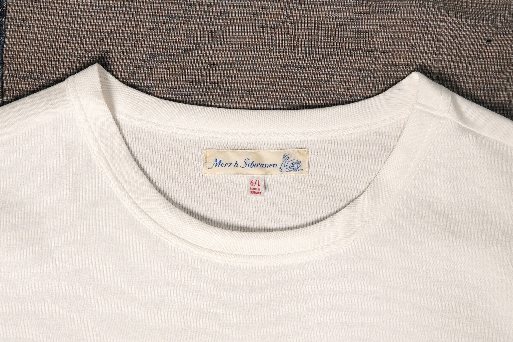 Merz b. Schwanen 214 Loopwheeled Relaxed Crew Neck T-Shirt - White