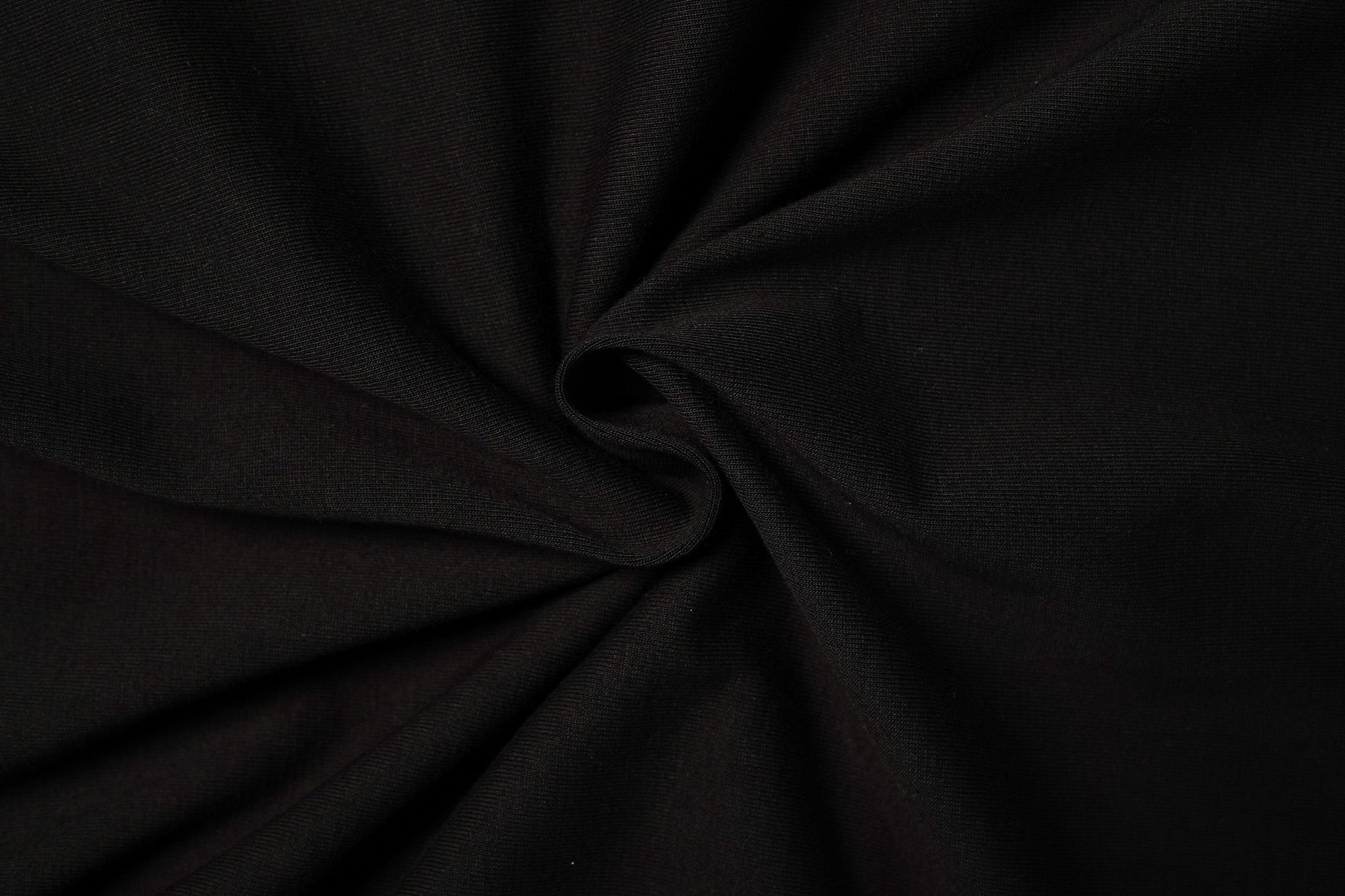 Merz b. Schwanen 215 Loopwheeled Classic Crew Neck T-Shirt - Deep Black