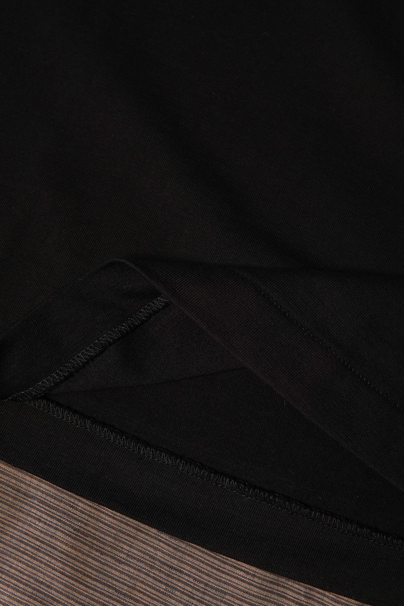 Merz b. Schwanen 215 Loopwheeled Classic Crew Neck T-Shirt - Deep Black