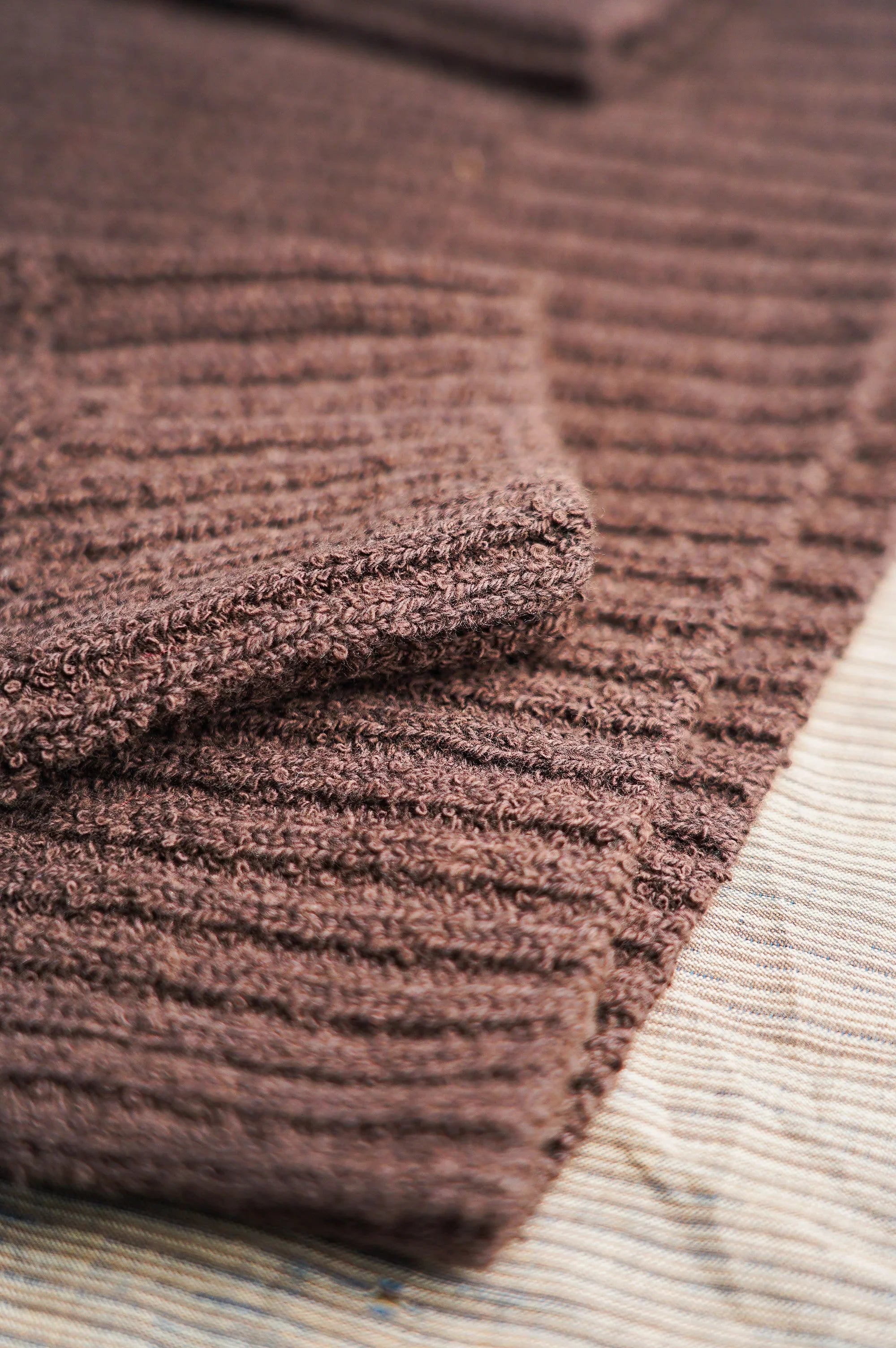 3sixteen Cotton Crewneck Sweater - Bark Boucle