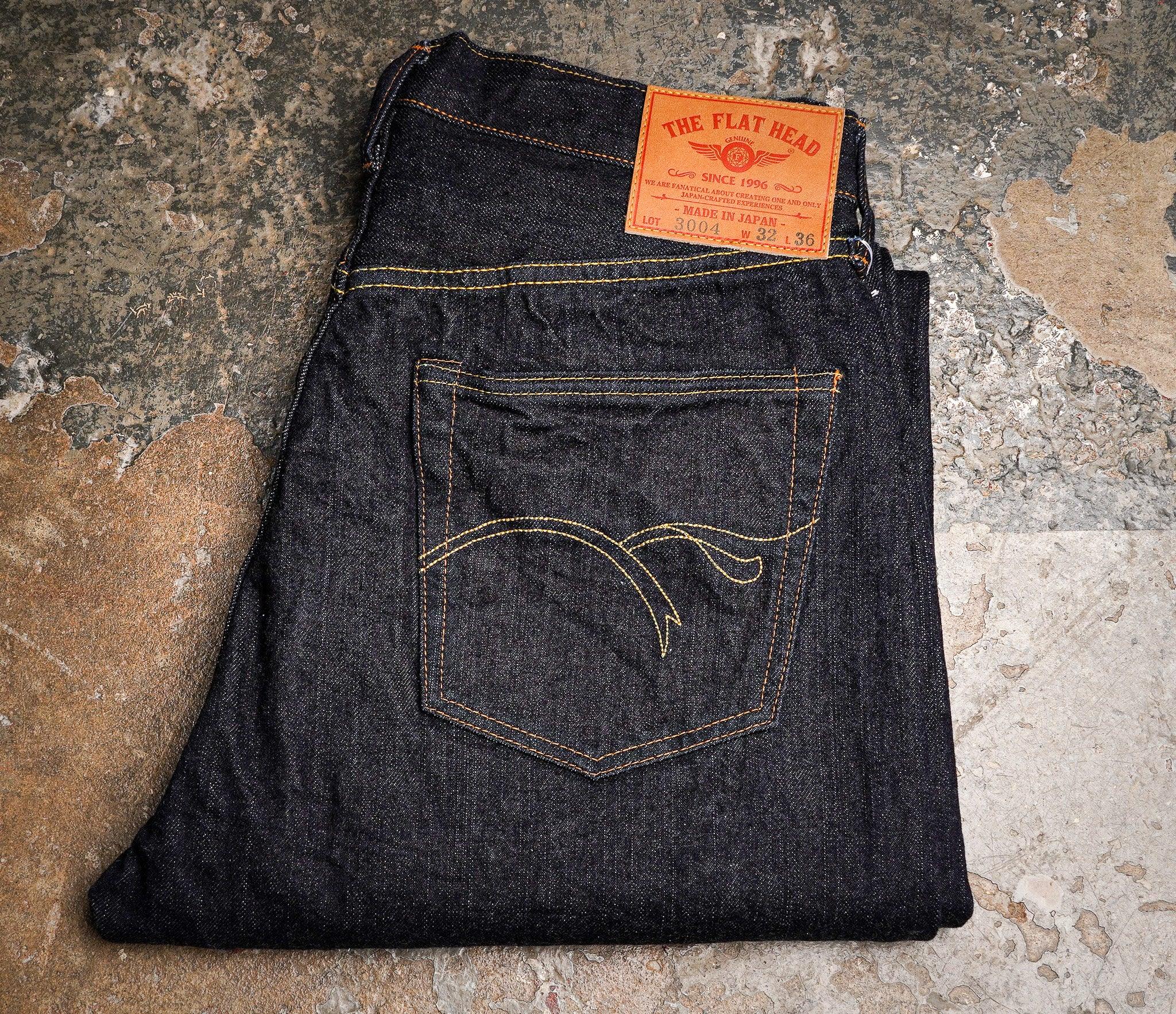 The Flat Head FN-3004 14.5oz Wide Tapered Selvedge Denim - Indigo