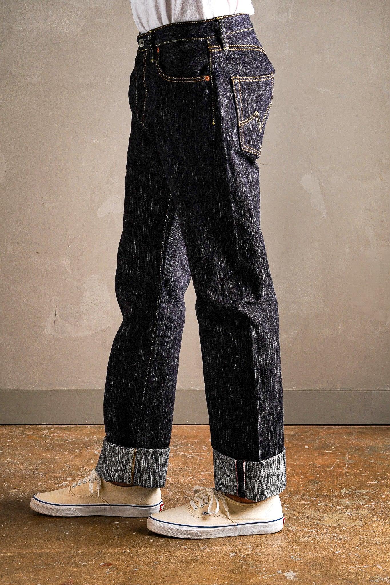 Iron Heart IH-634S-SLB 16oz Slubby Selvedge Denim Straight Cut Jeans - Indigo