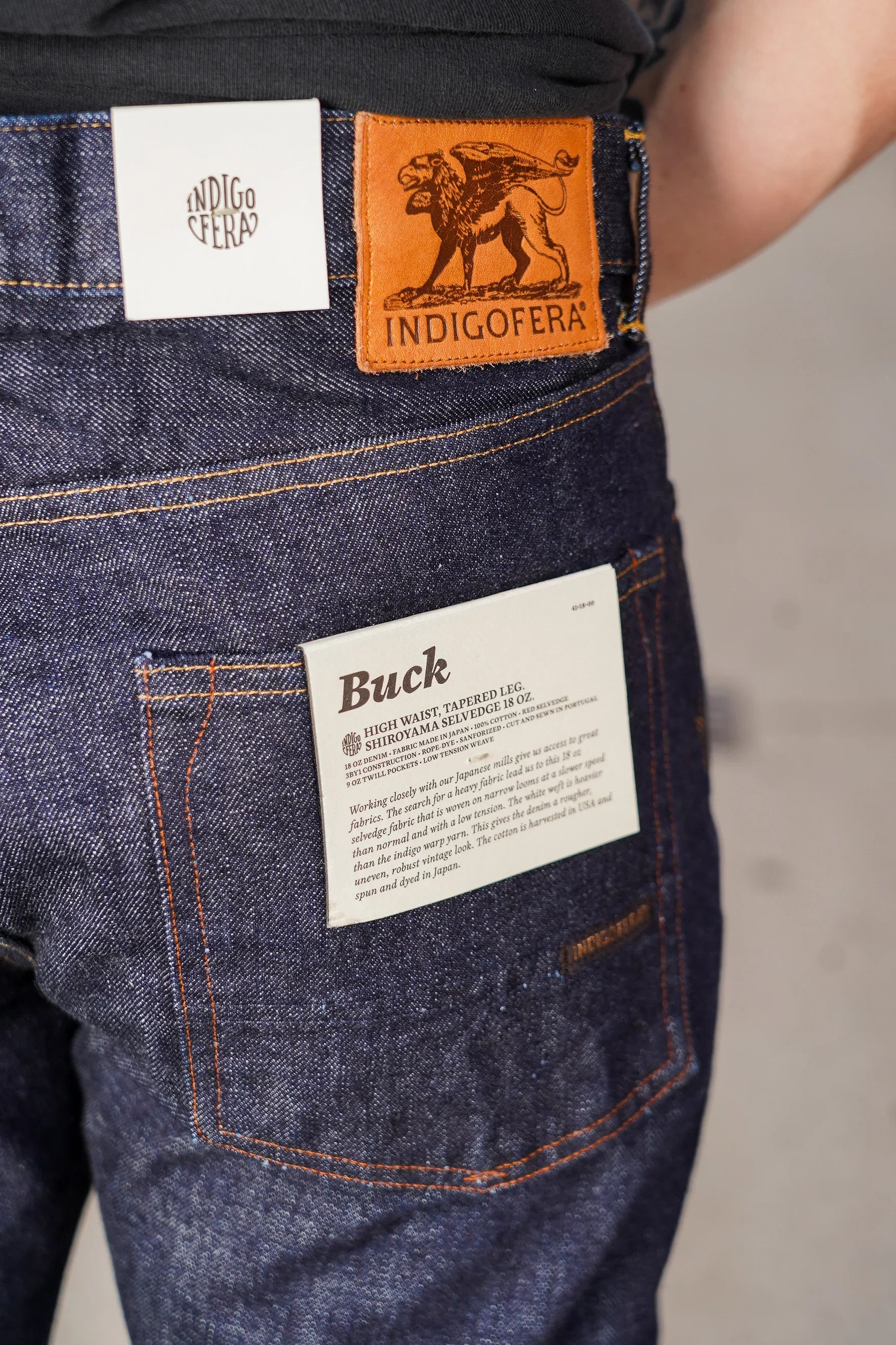 Indigofera Buck Tapered Fit - 18oz Shiroyama Rinsed Denim