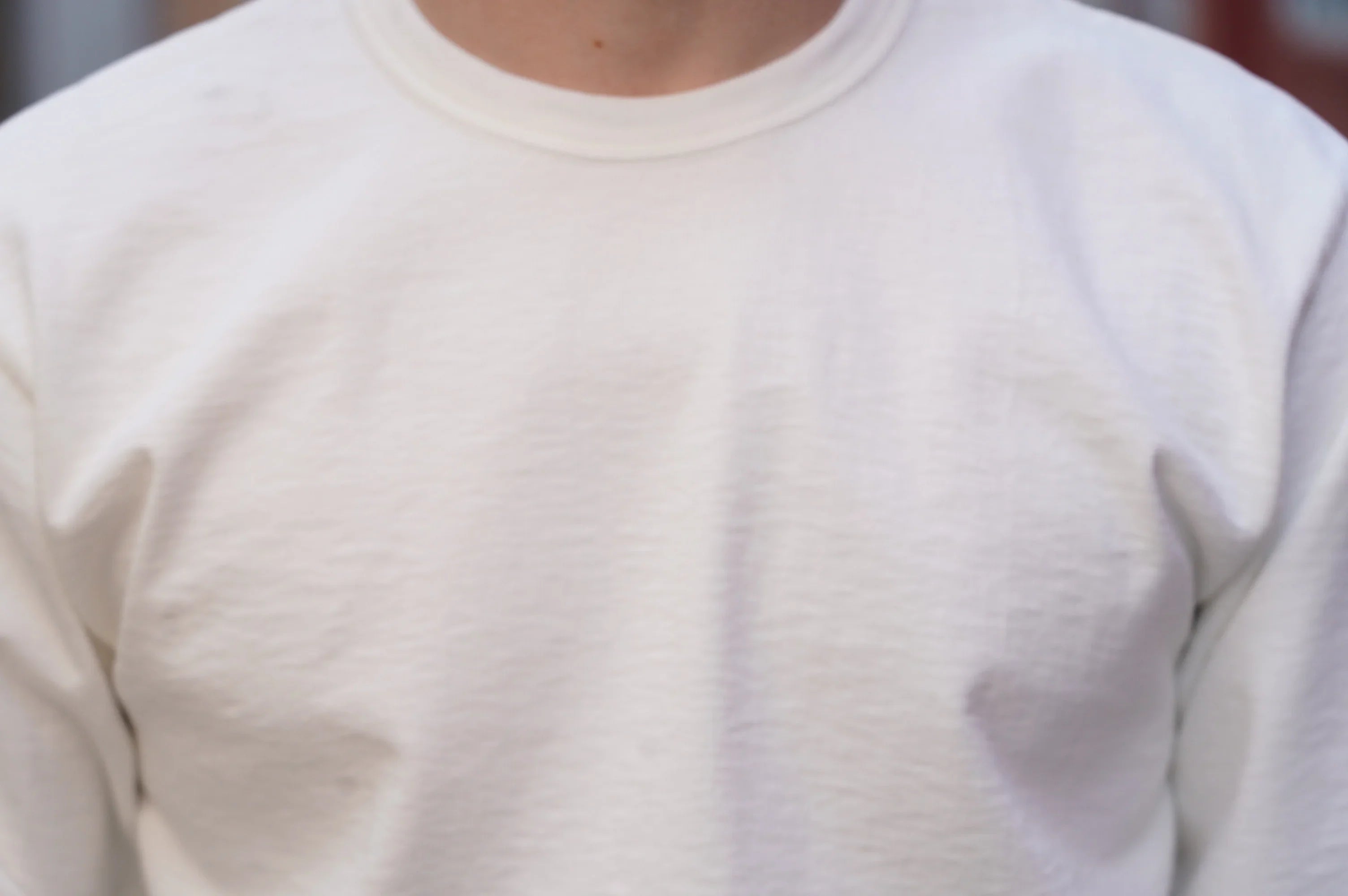 The Flat Head FN-HTKL-001 20oz Heavy Loopwheeled Longsleeve Tee - White