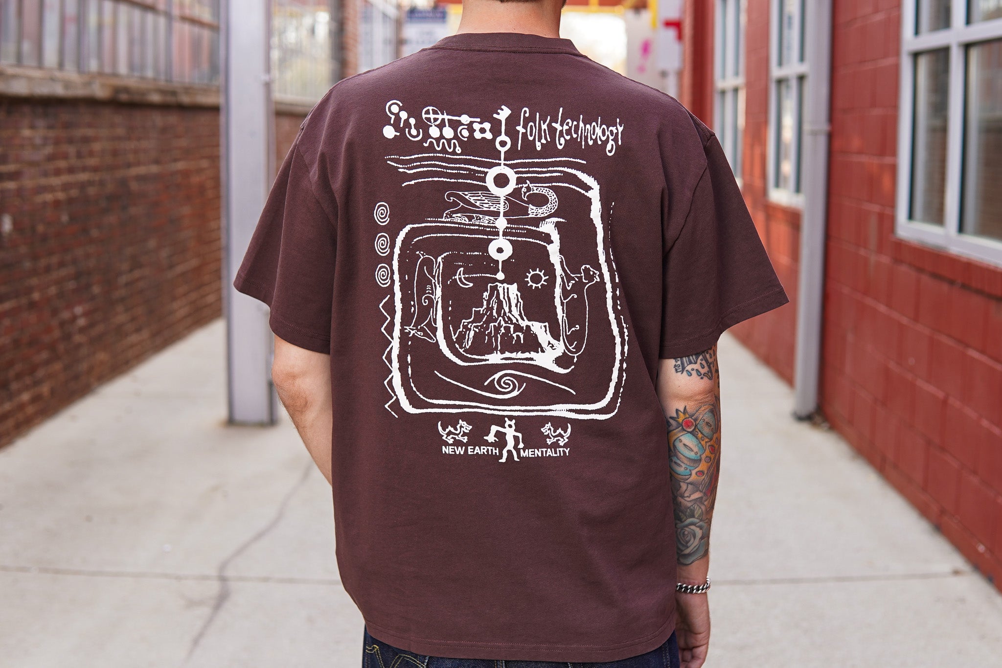 Brain Dead Ancient Knowledge T-Shirt - Berry