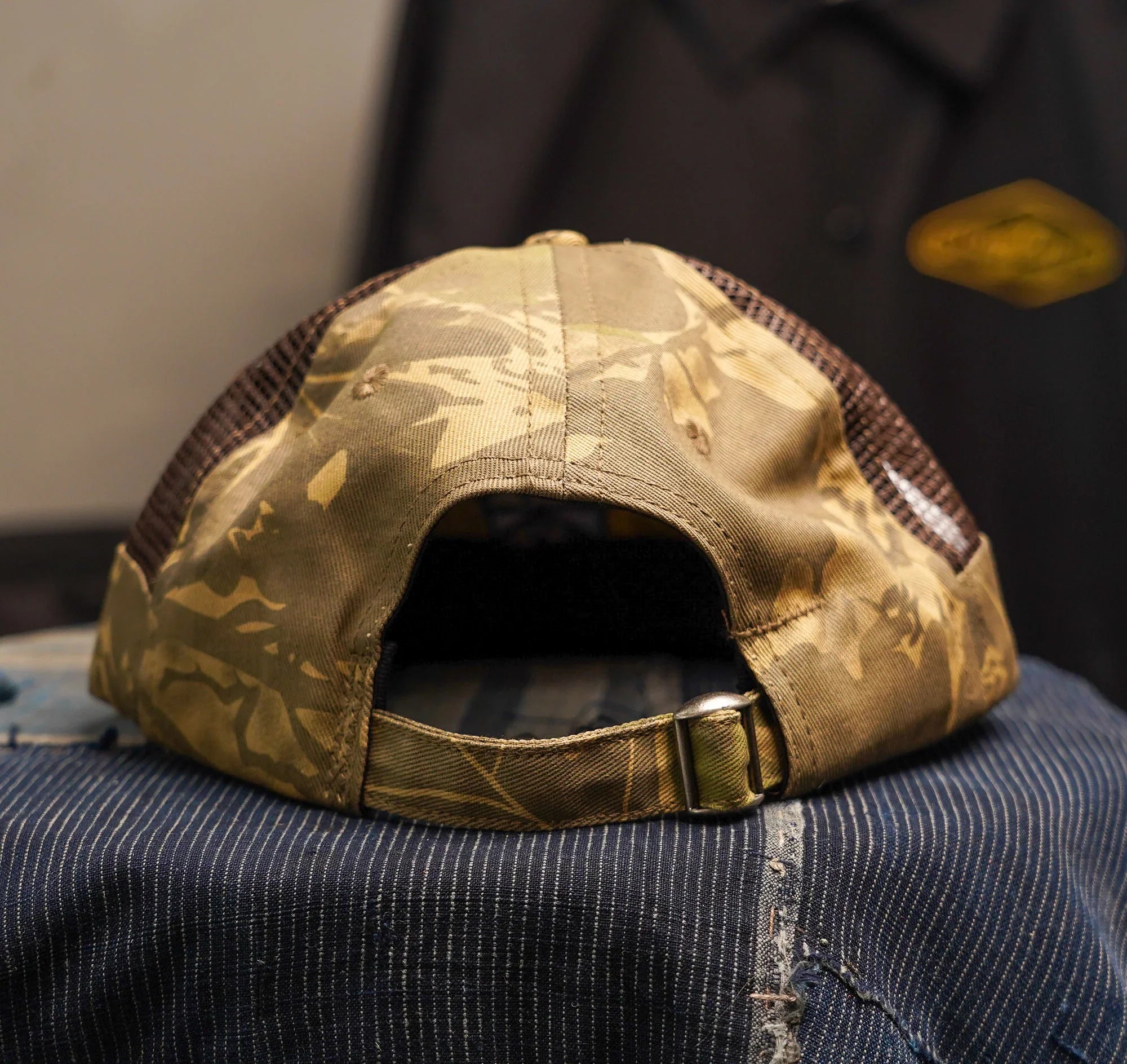 Brain Dead Mesh Panel Logohead Hat - Leaf Camo