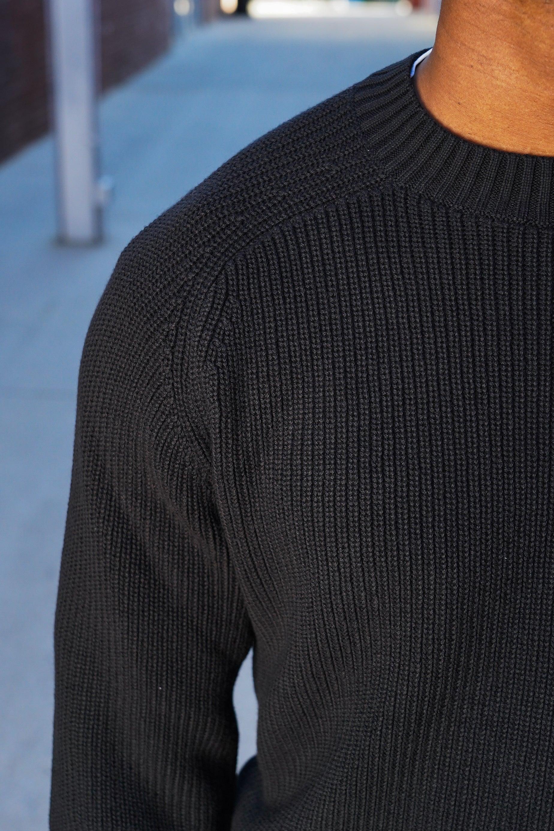 3sixteen Cotton Crewneck Sweater ~ Black