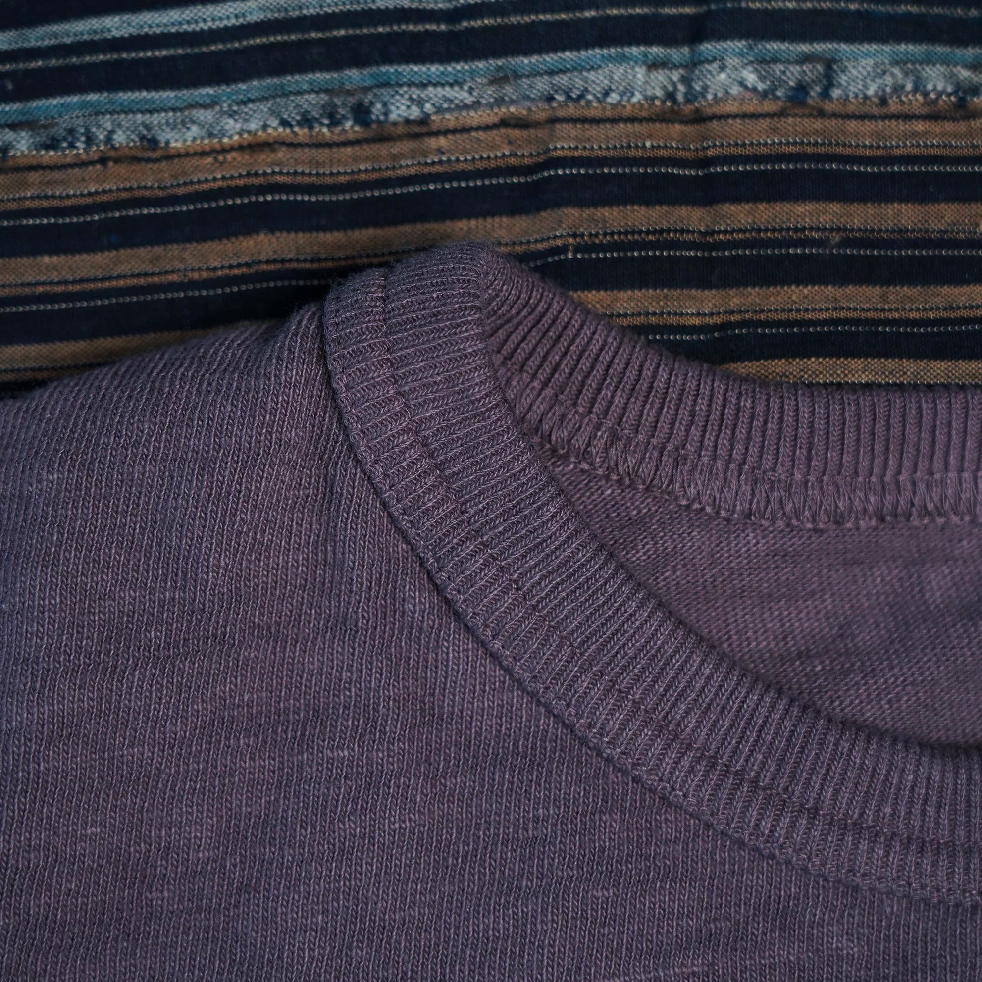 UES No. 8 Slub Nep Short Sleeve Tee - Purple Navy