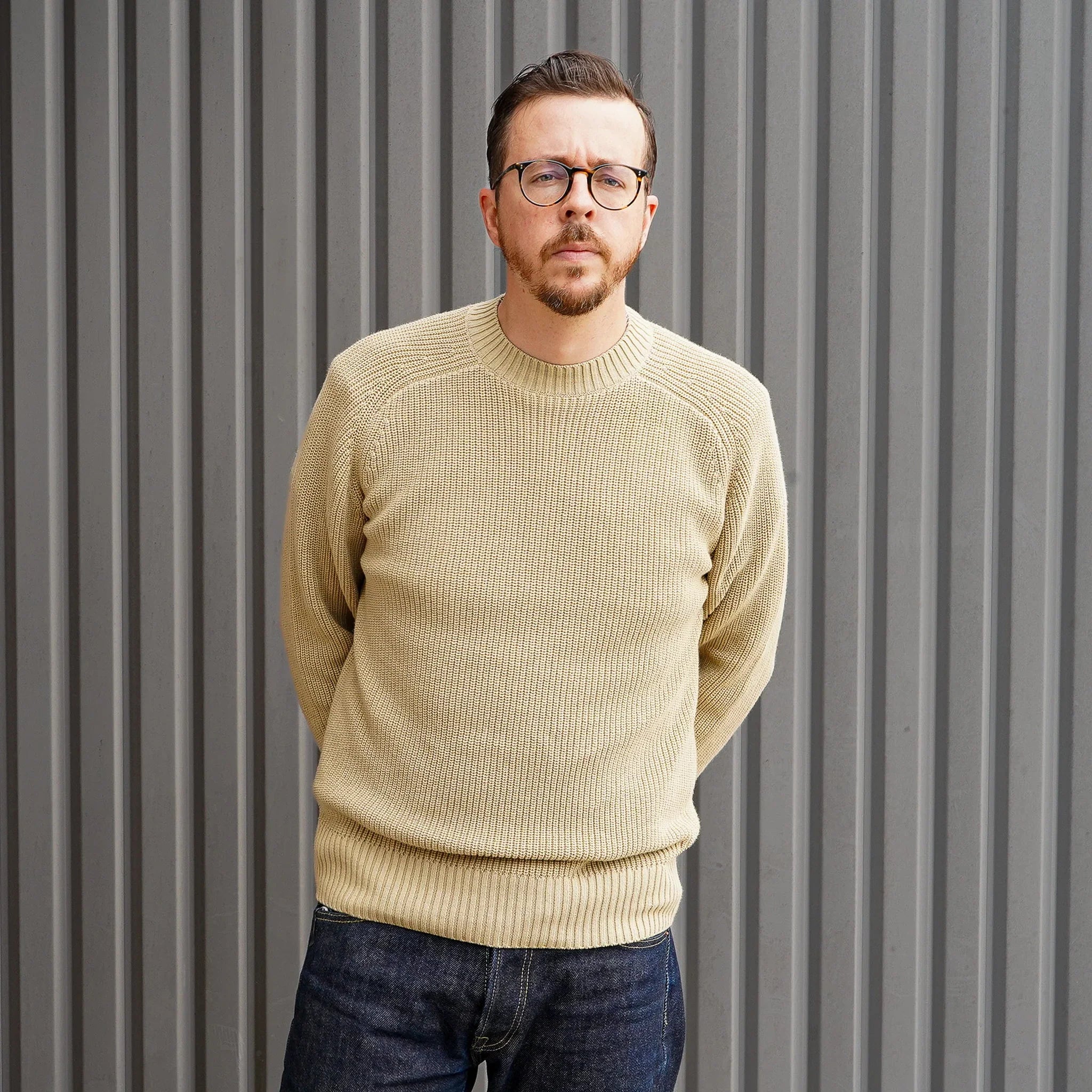3sixteen Pima Cotton Crewneck Sweater - Sand