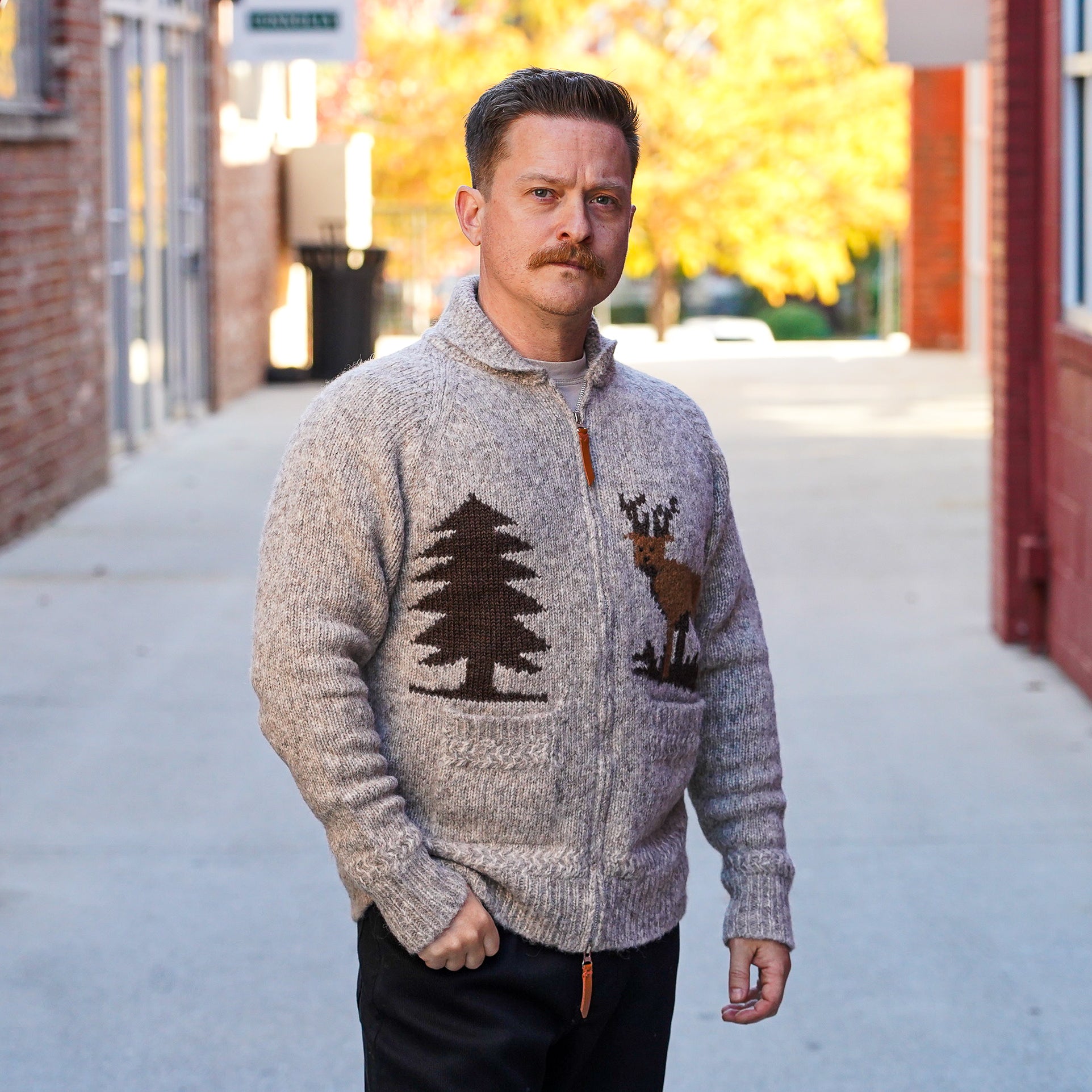 Wythe Alpaca Cotton Cardigan - Stag