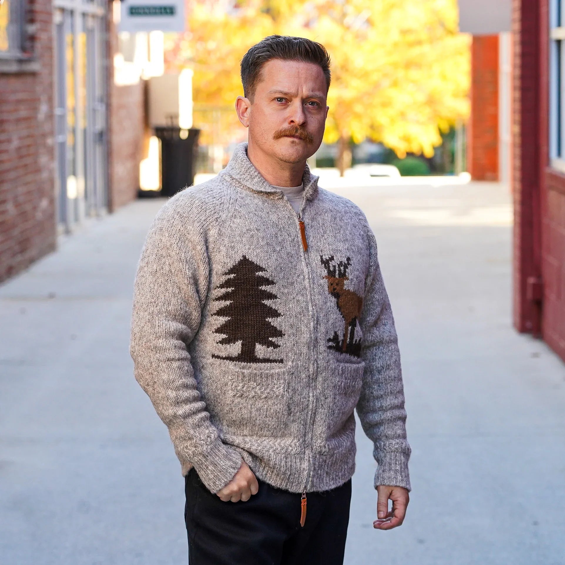 Wythe Alpaca Cotton Cardigan - Stag