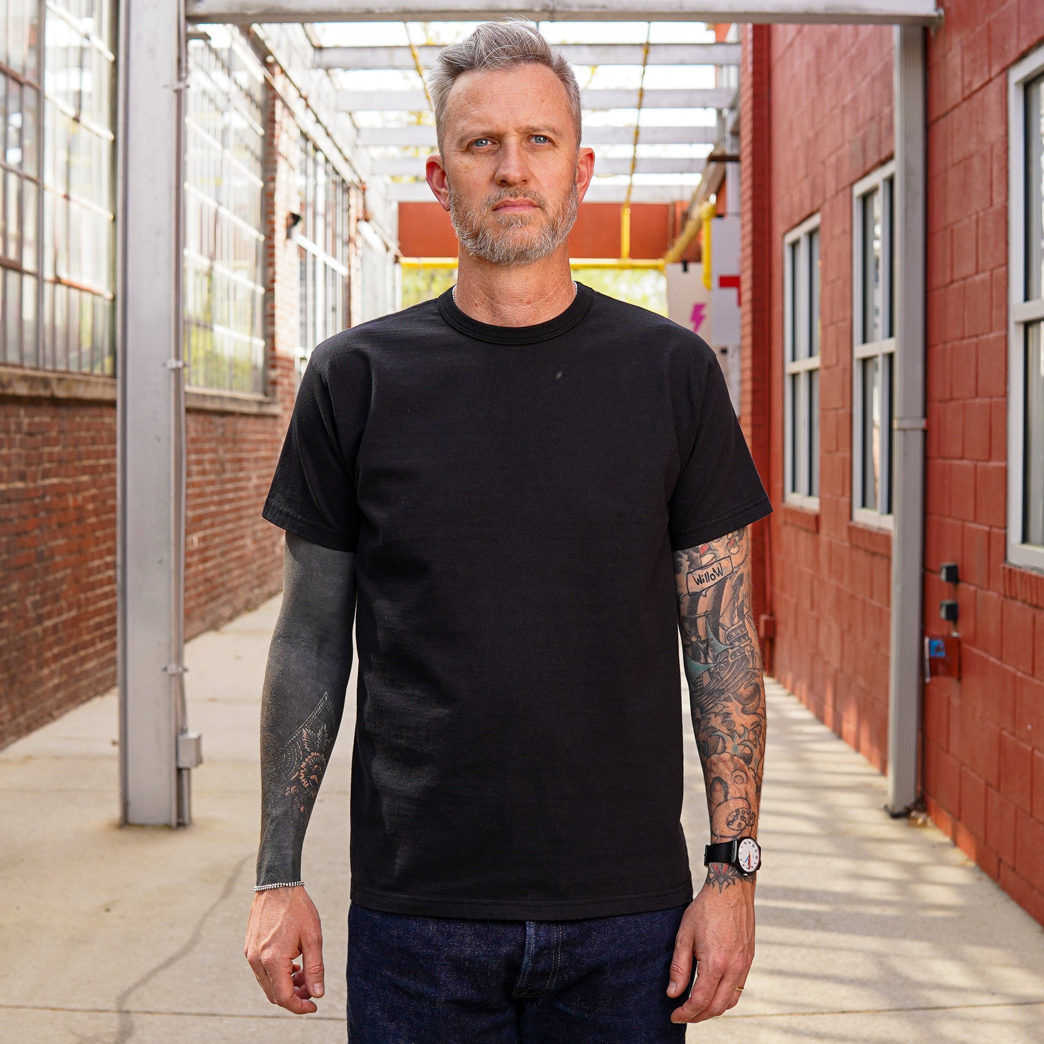 Samurai SJST-ML Heavy Weight Solid T-Shirt (Longer Length) - Black
