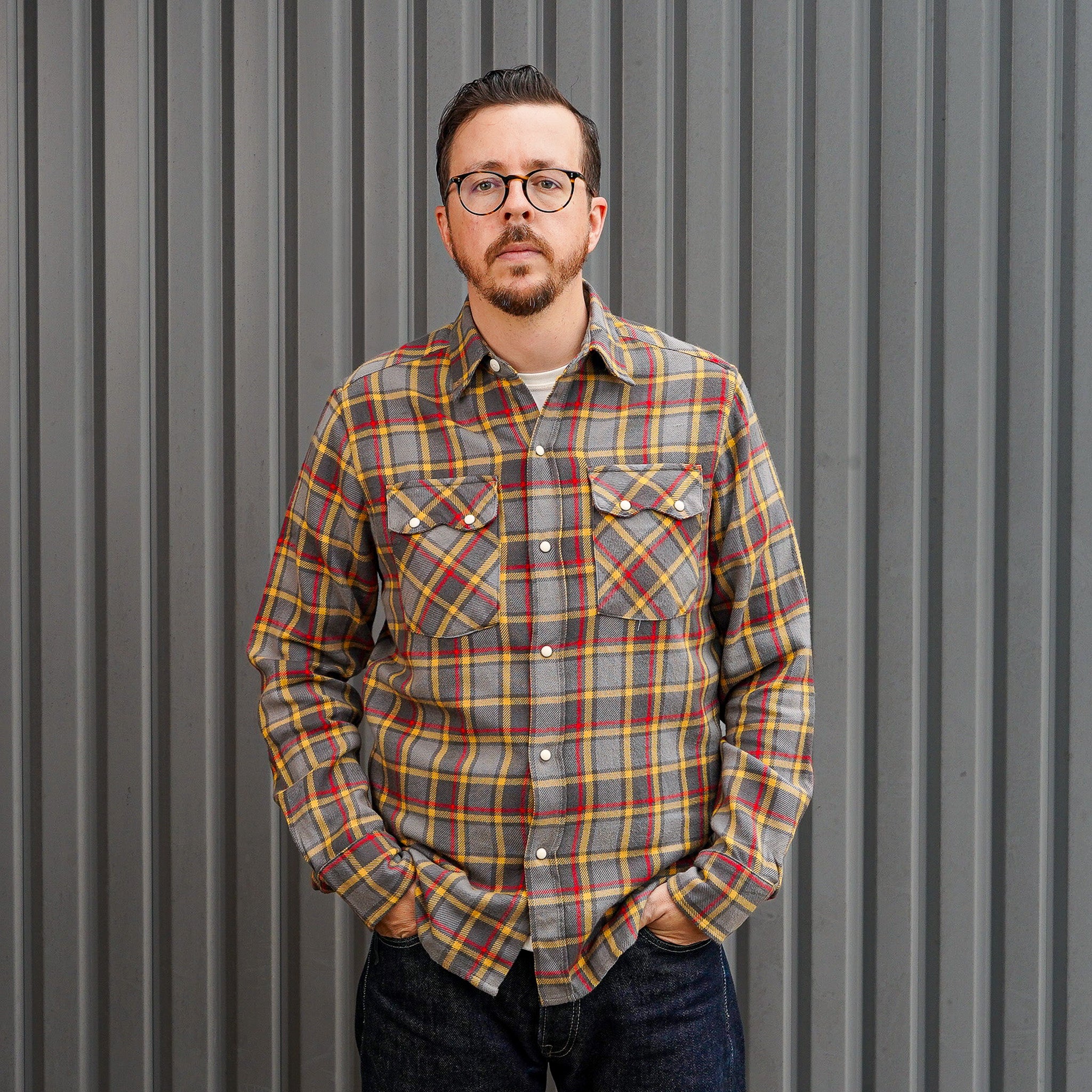 Wythe Flannel Pearlsnap Shirt - Dusk Plaid